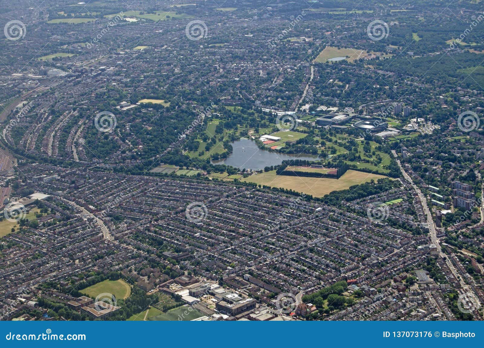 wimbledon, south london - aerial view