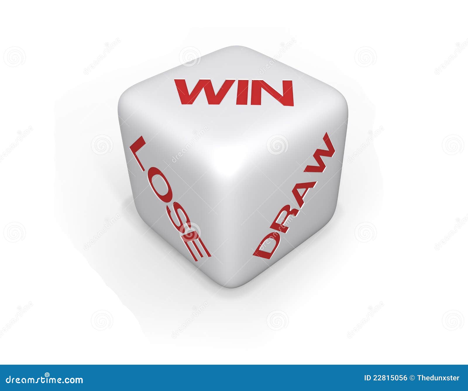 Win Lose Draw Red Dice  Great PowerPoint ClipArt for Presentations 