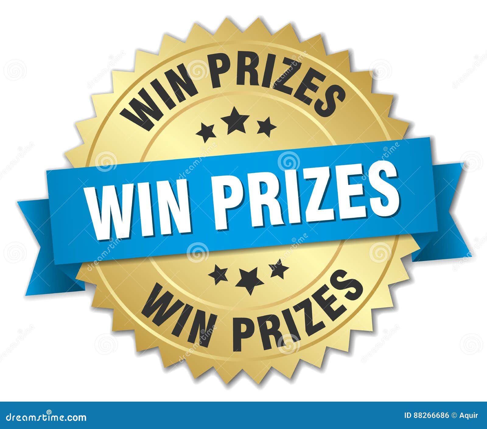 win prizes 3d gold badge