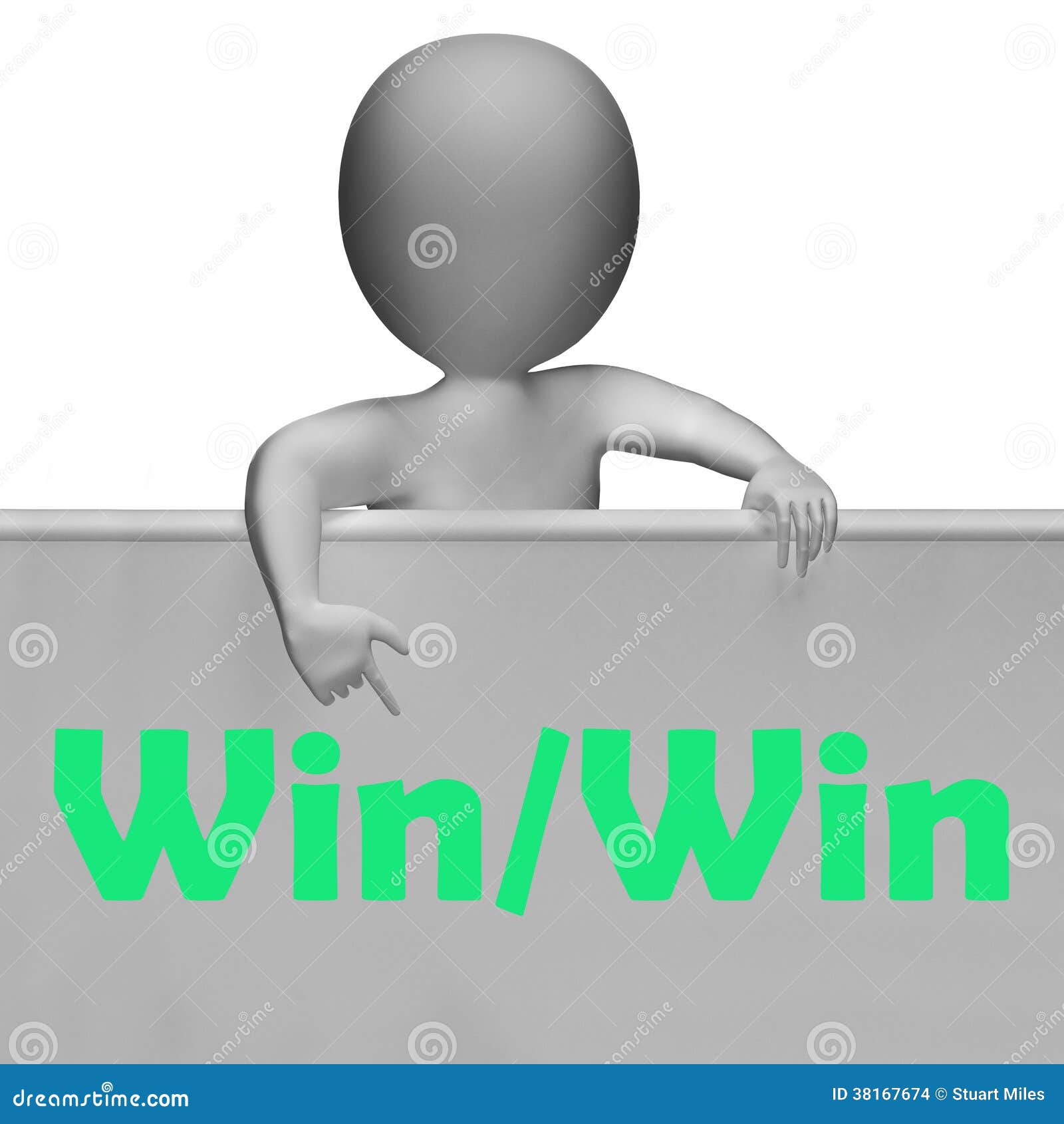 Win Win Sign Means Positive Stock Illustration Illustration
