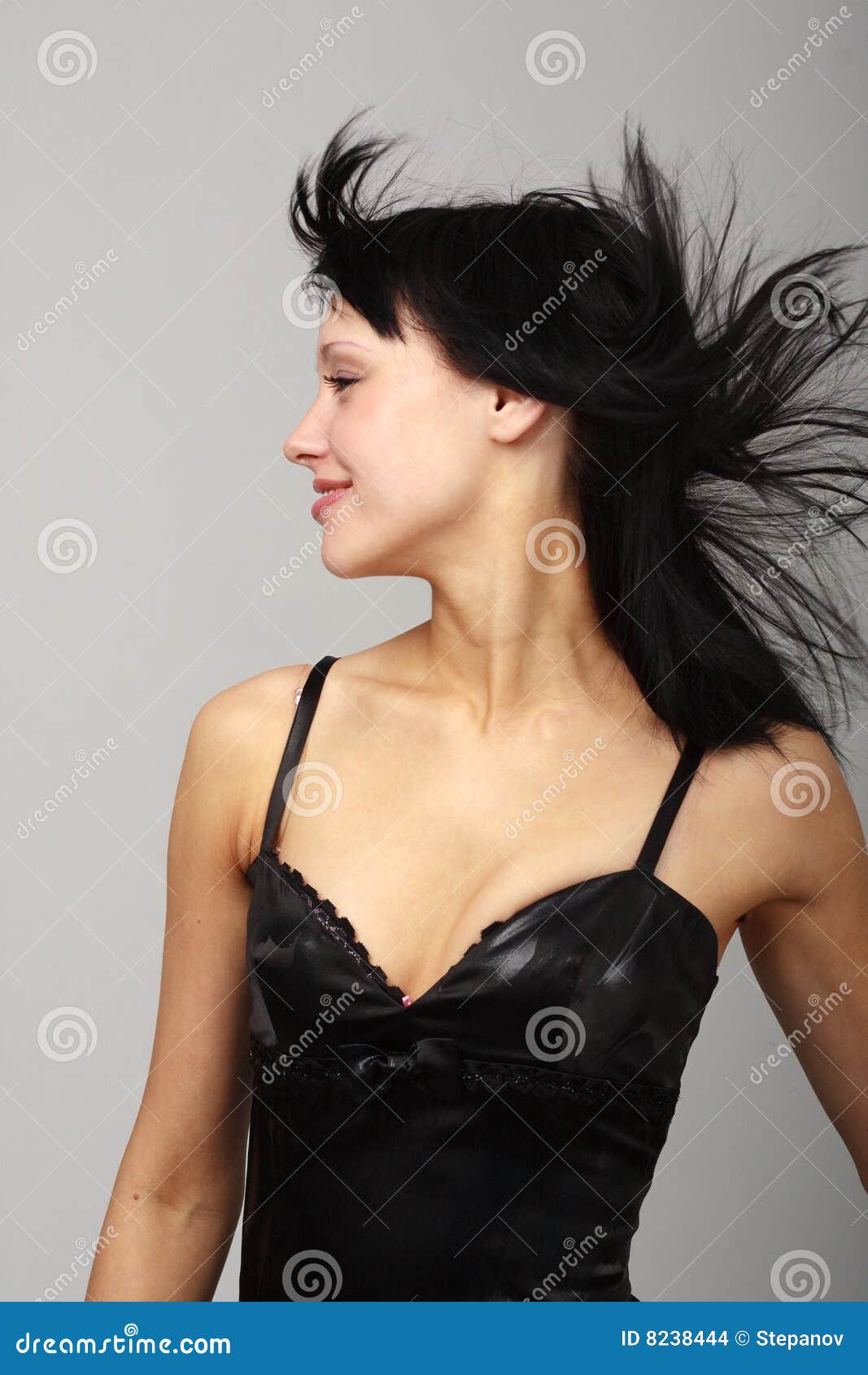 Wind Attractive Young Woman With Crazy Hair Stock Photo Wind Attractive Young Woman With Crazy Hair Stock Photo