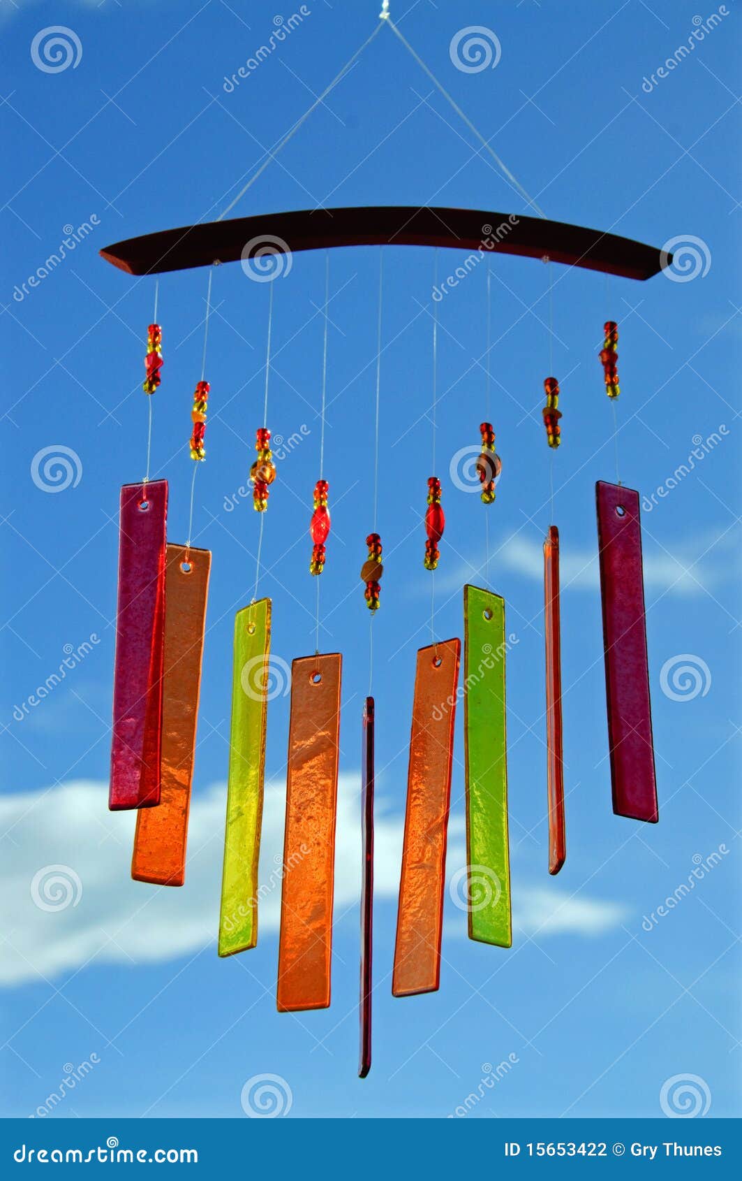 Wind chimes of glass stock photo. Image of summer, outdoor 15653422