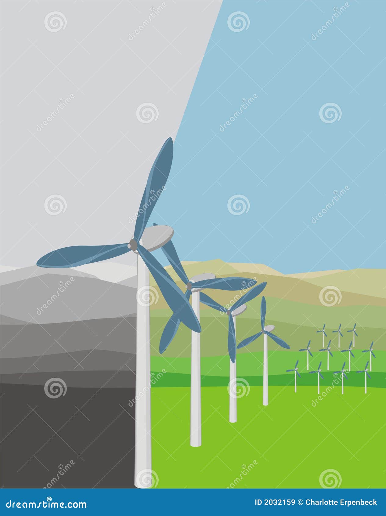 Wind energy stock vector. Illustration of climate, science - 2032159