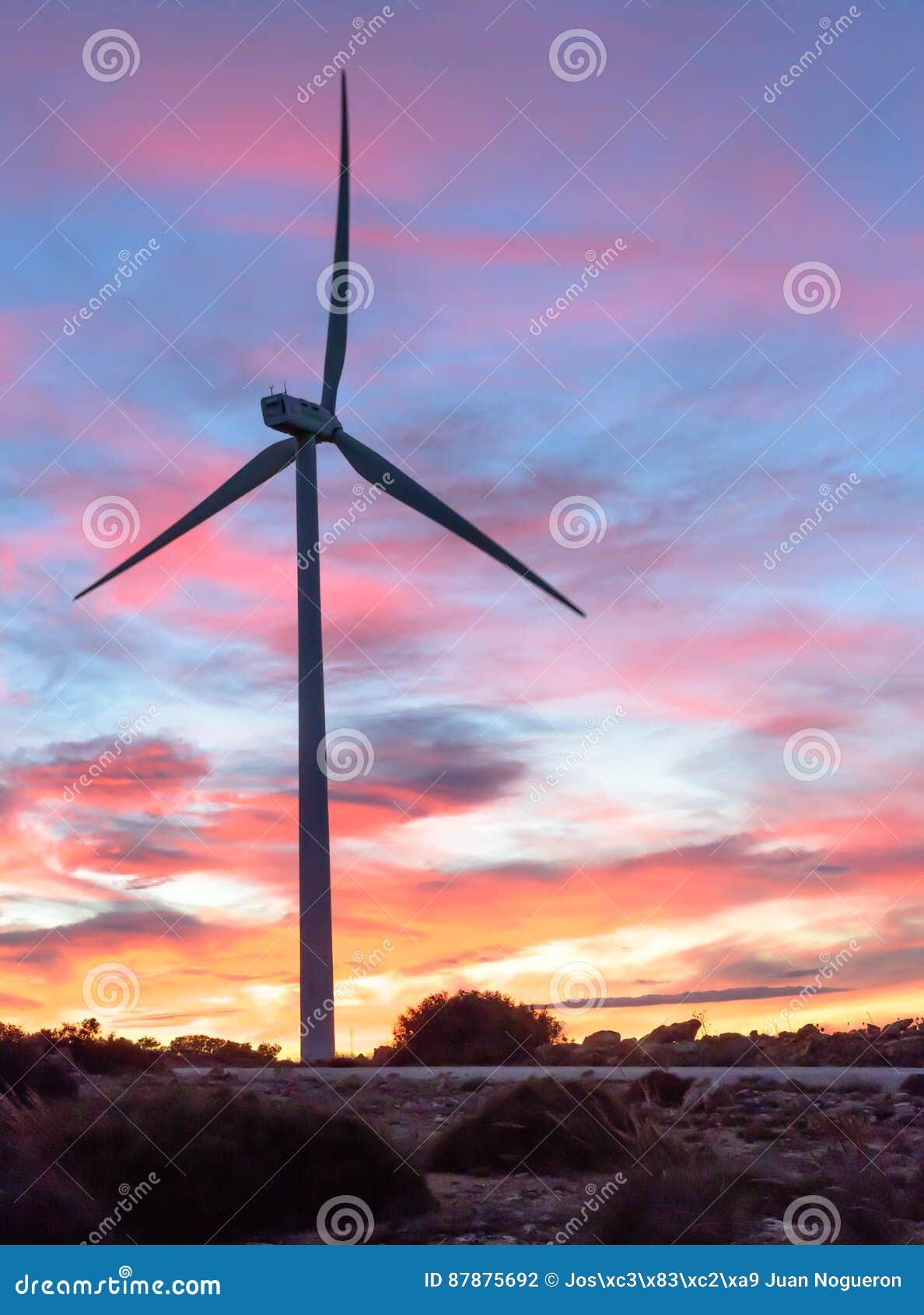 wind energy park at sunset ii