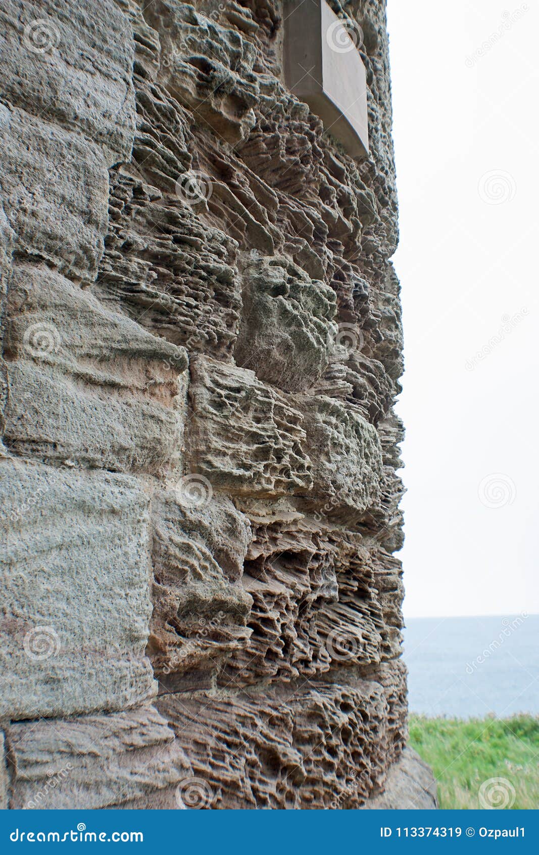 Wind Erosion on a Sandstone Wall Stock Image - Image of rain, sandstone ...