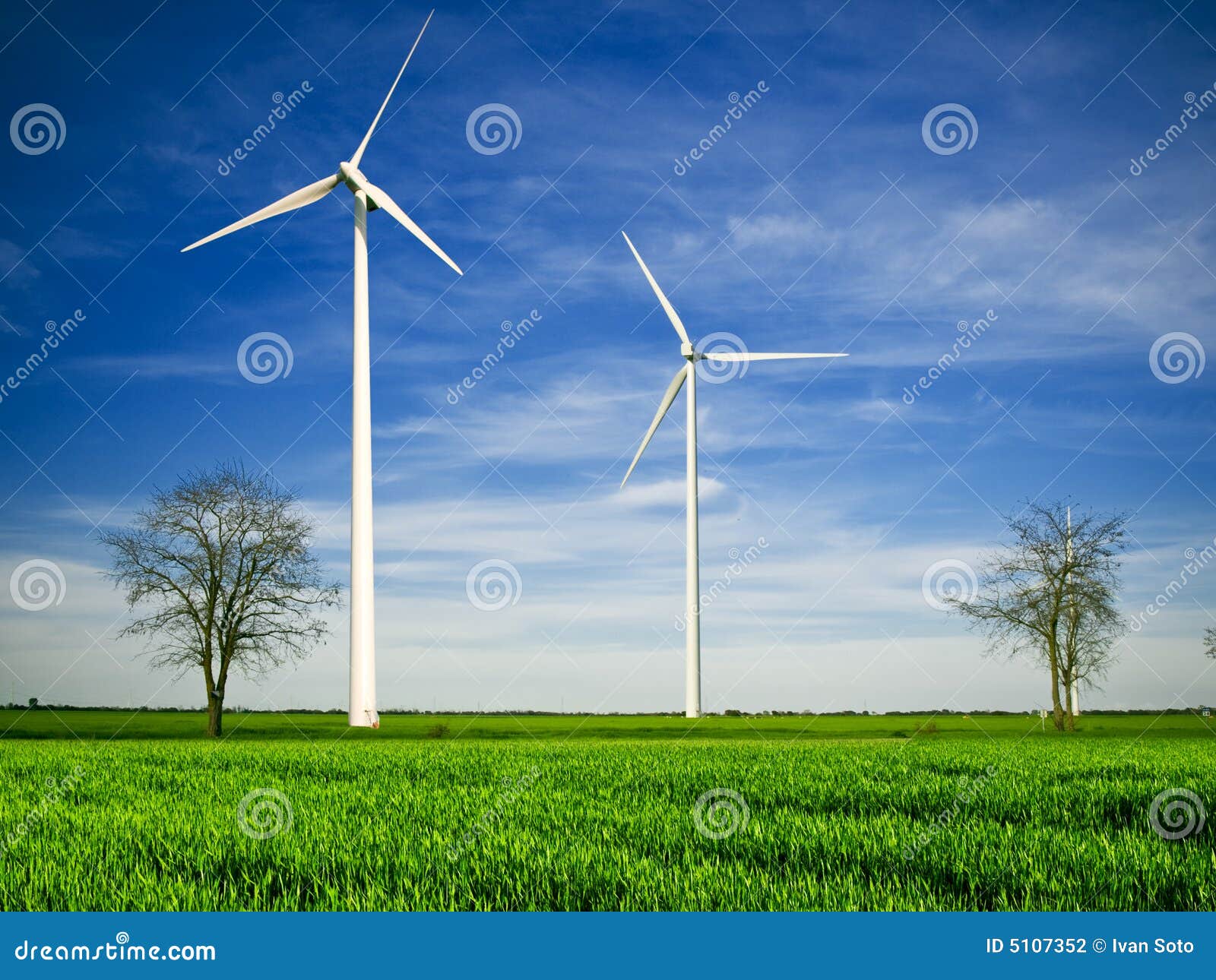 Wind farm stock photo. Image of alternative, turbine, environment 5107352
