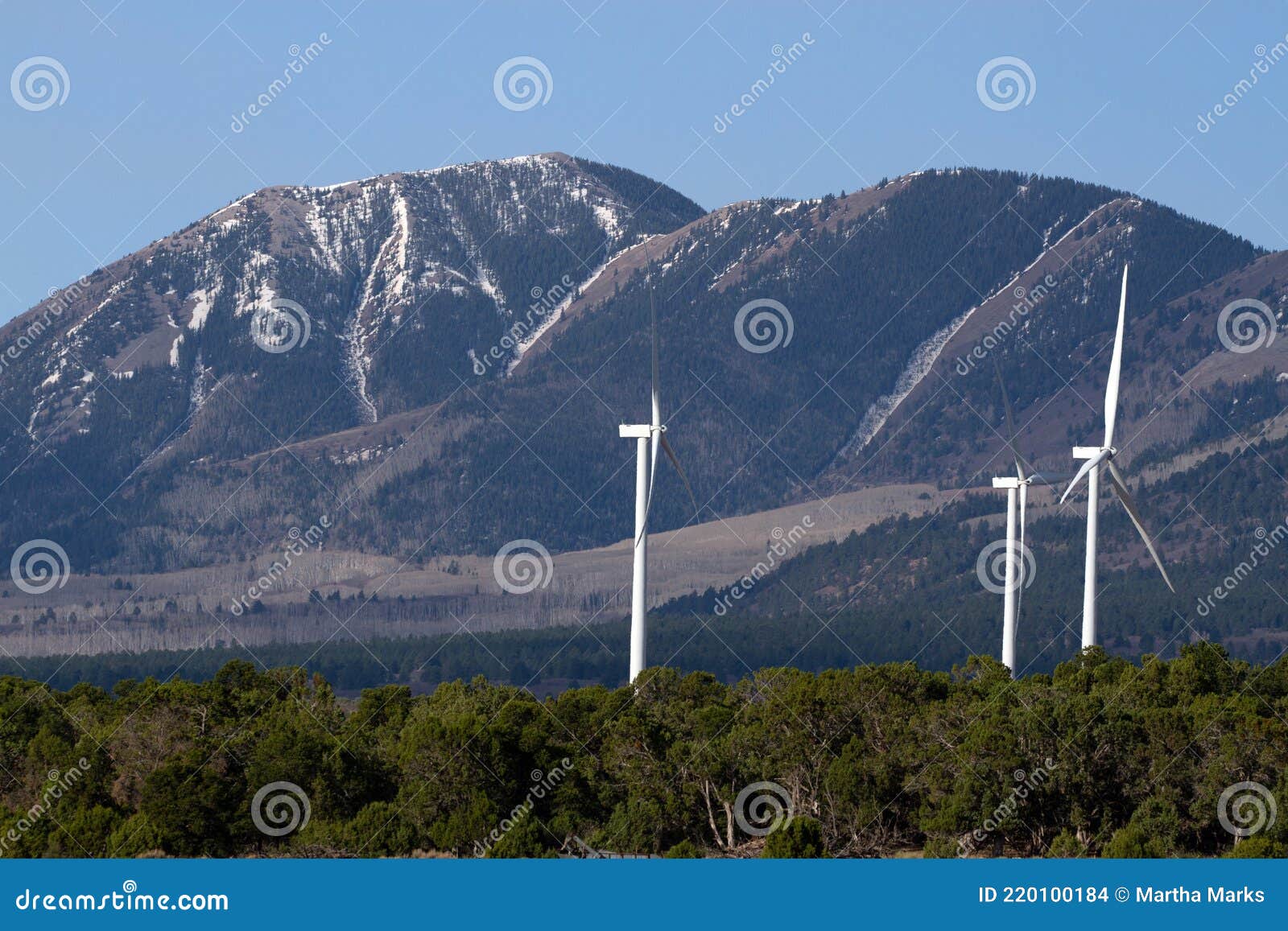 Wind Farm Near the Mountains of Eastern Utah Stock Photo Image of