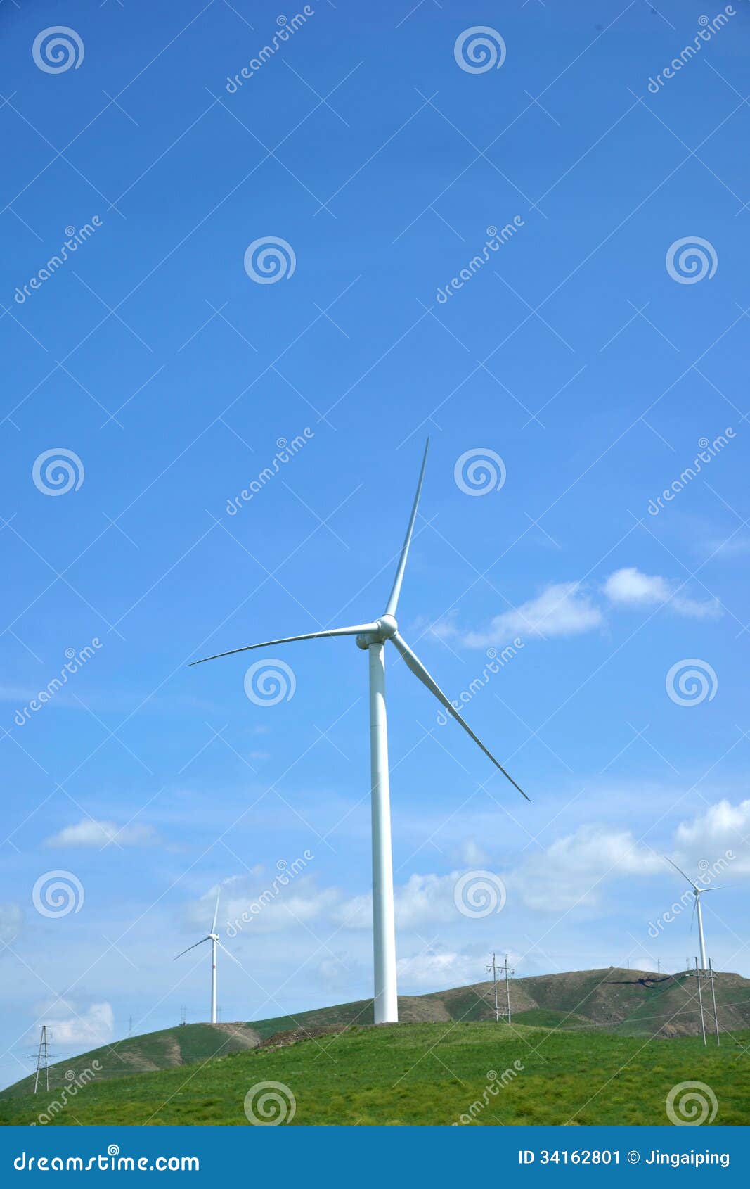 Inner Mongolia grassland Keerqin on wind farms