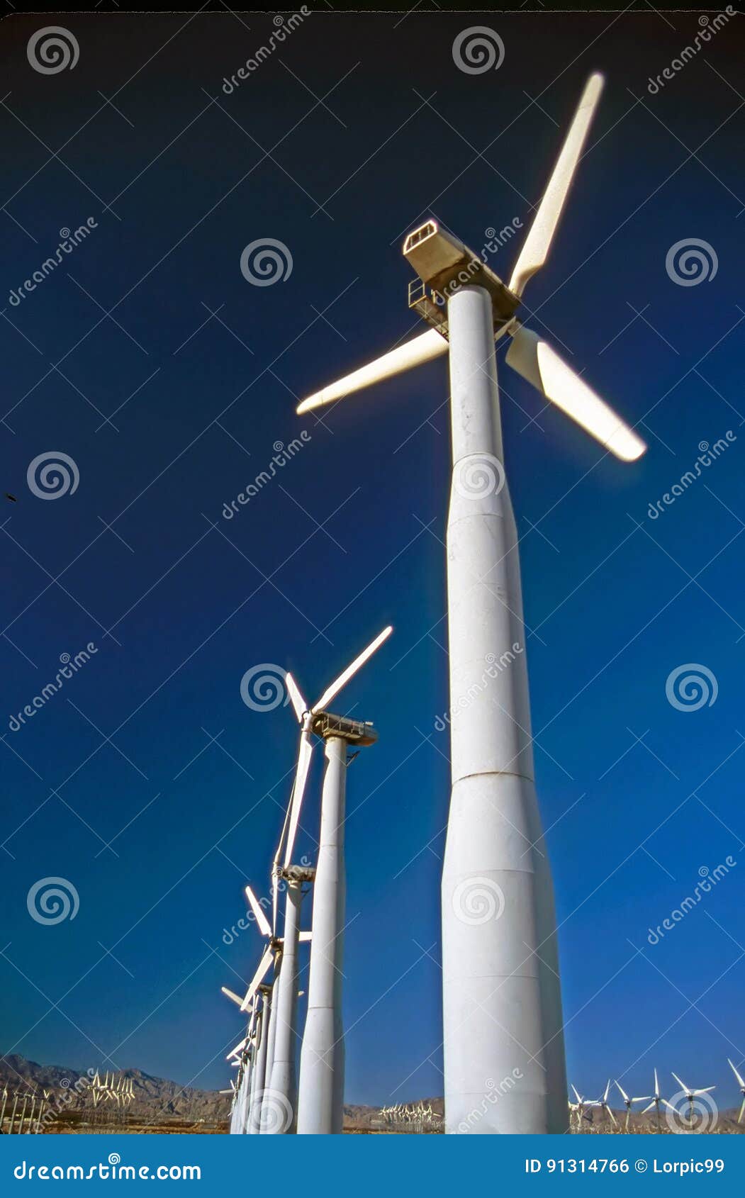 Wind generators stock photo. Image of california, blue 91314766
