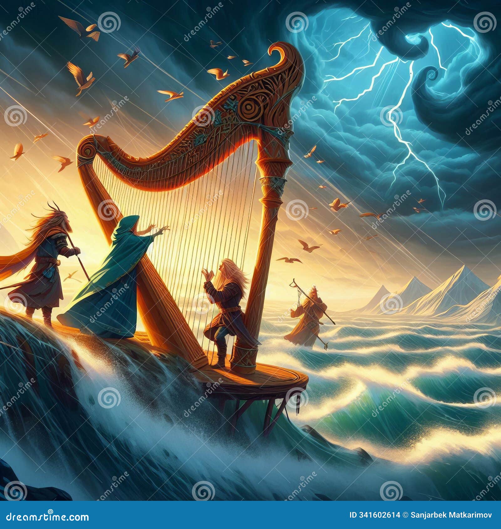 the wind harp a harpist discovers a magical harp that can contro