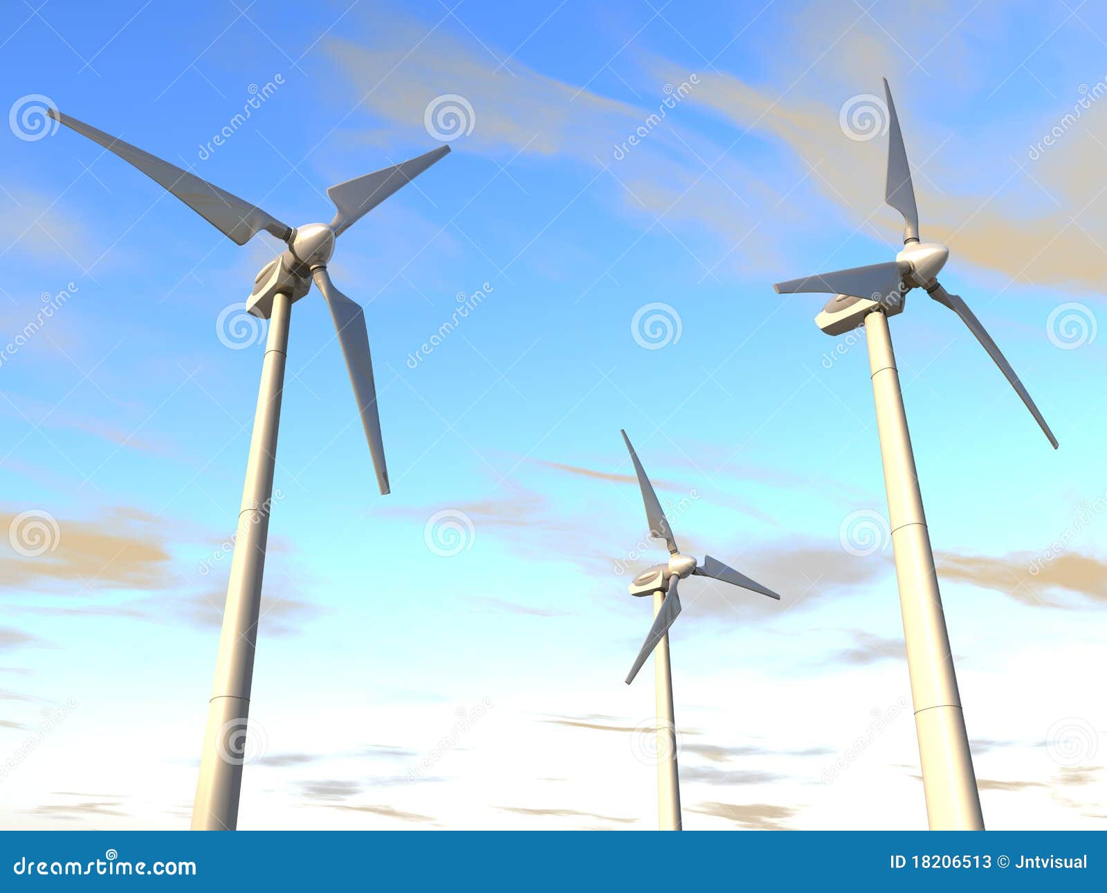 Wind plant stock illustration. Illustration of supply 18206513