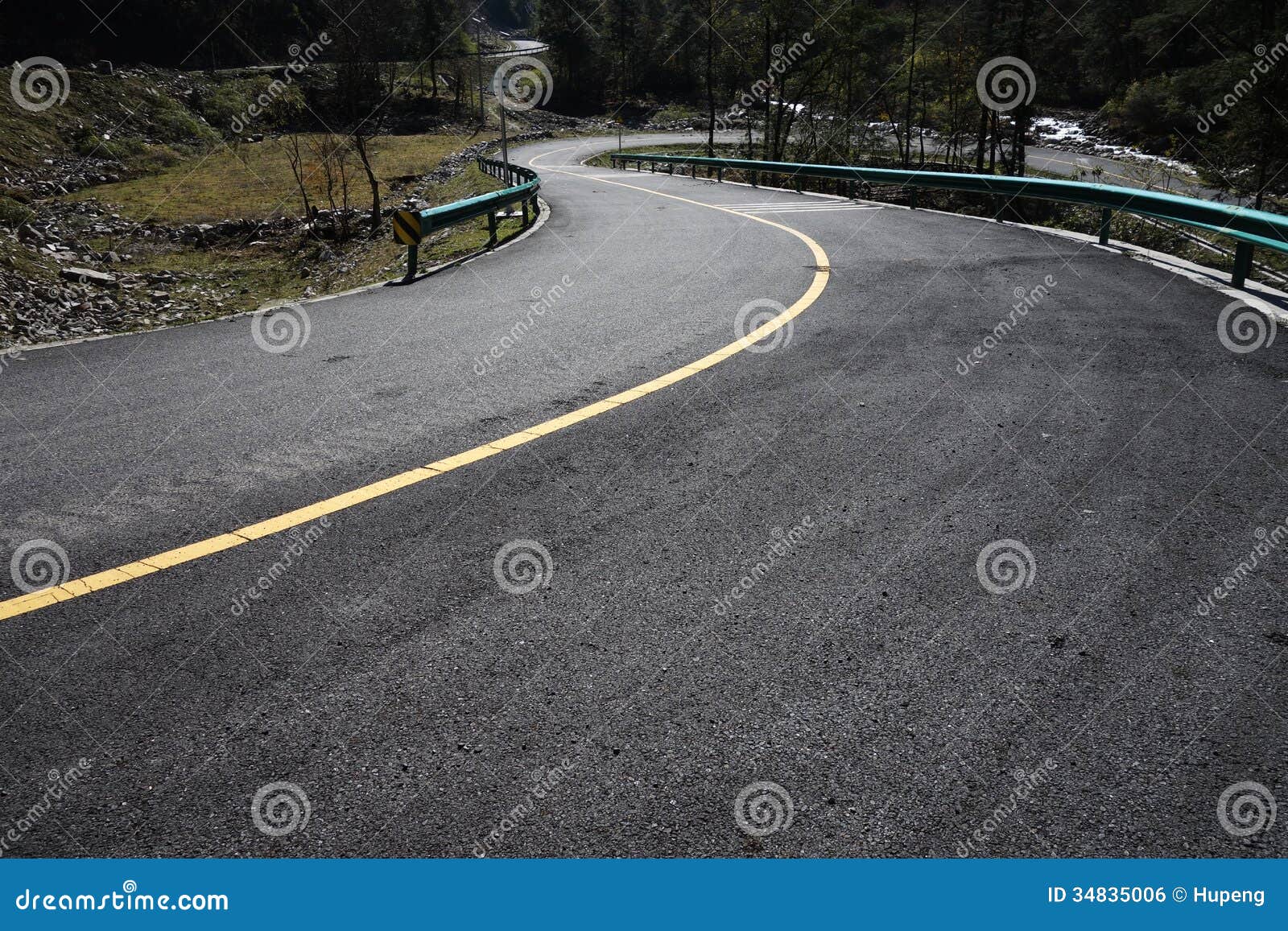 Wind road stock photo. Image of hills, curve, background 34835006