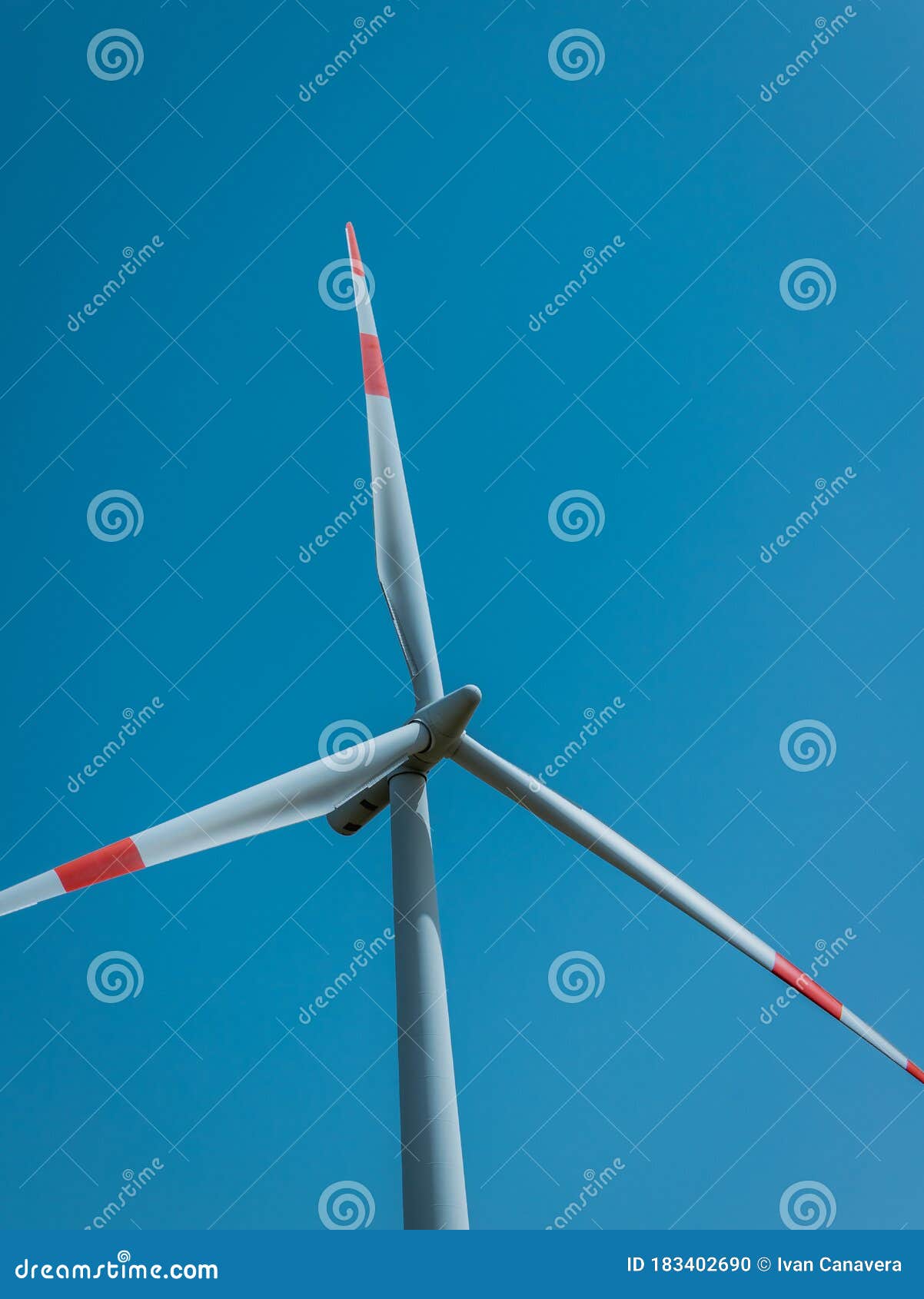 wind turbine with beautiful blue sky