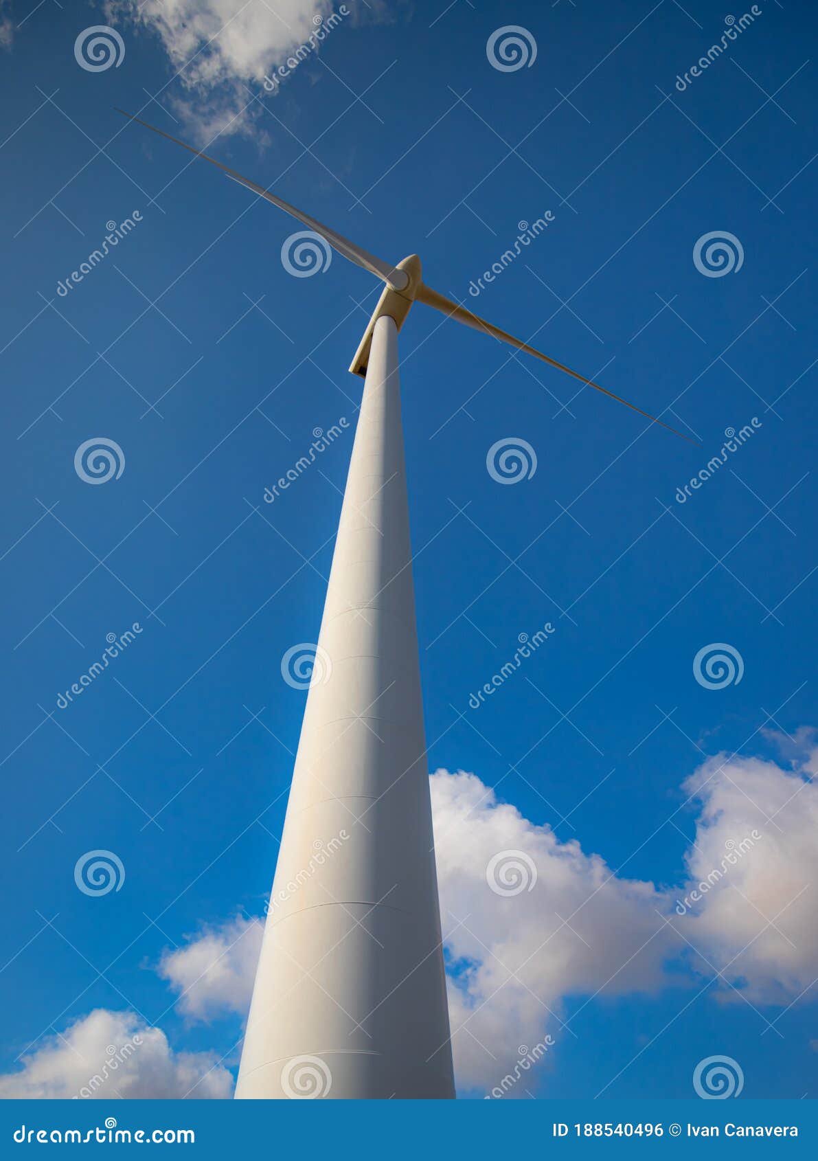 wind turbine with beautiful blue sky