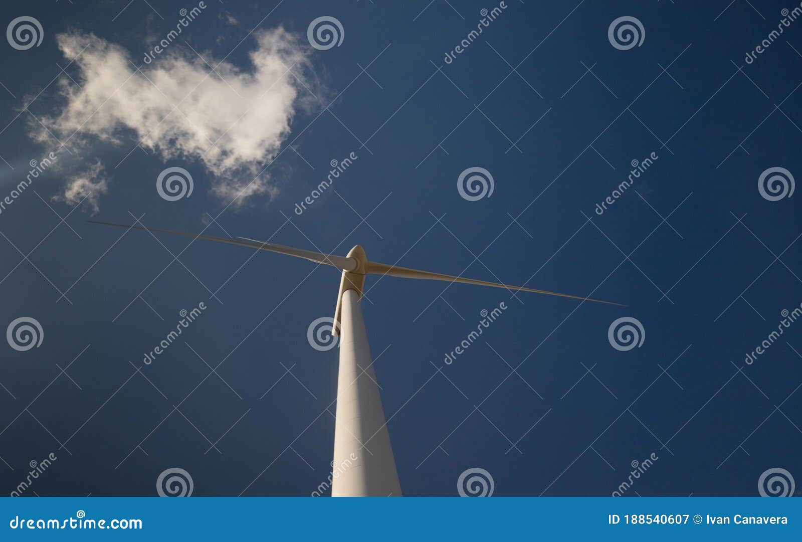 wind turbine with beautiful blue sky