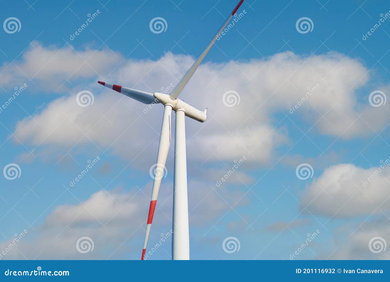 wind turbine with beautiful blue sky, villacidro,south sardinia