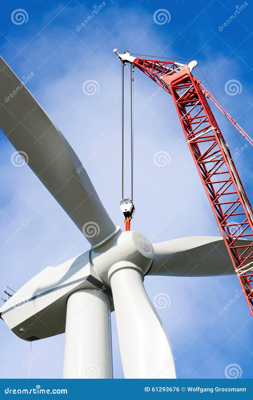 Wind Turbine Construction Stock Photo - Image: 61293676