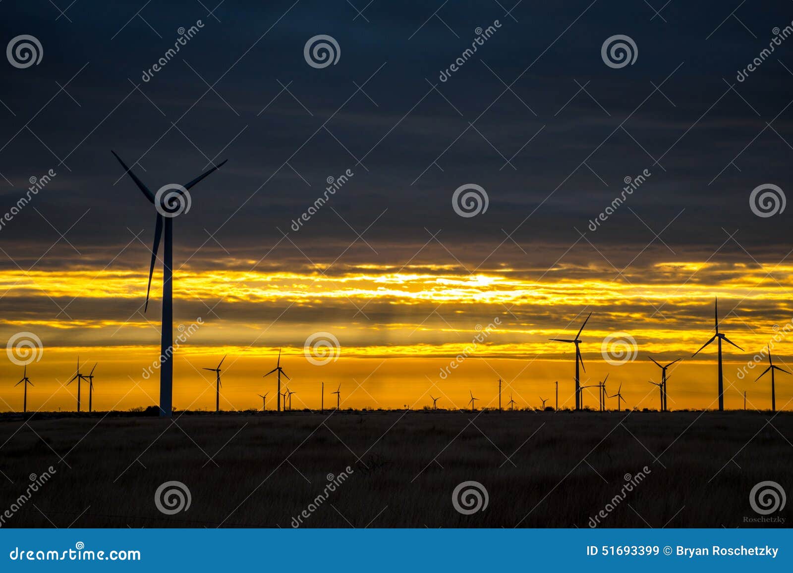 wind turbine farm west texas sunrise sunset