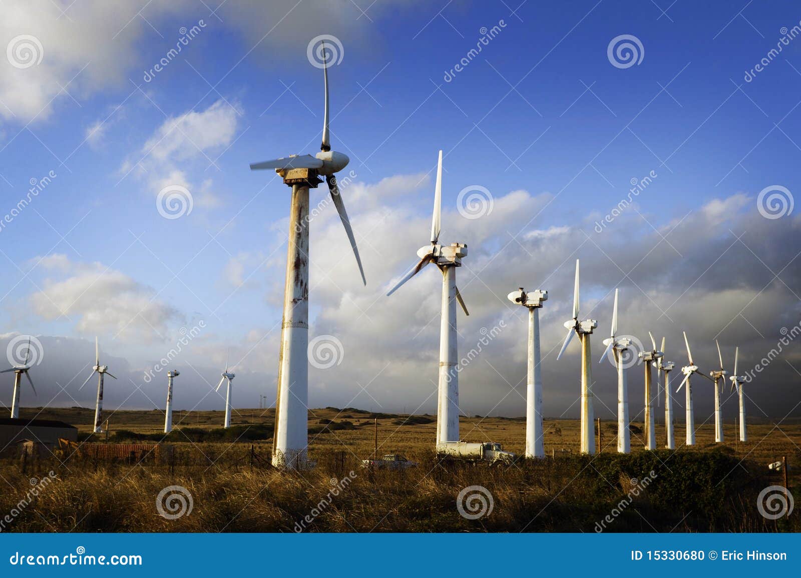 Wind Turbine Field, Hawaii stock photo. Image of aloha 15330680