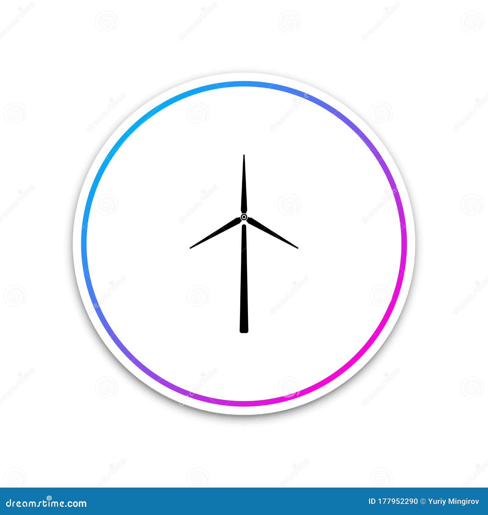 Download Wind Turbine Icon Isolated On White Background. Wind ...