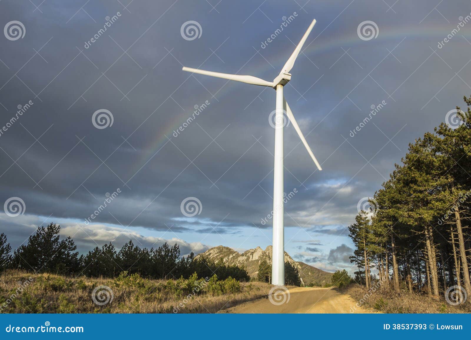 wind turbine and rainbow 1