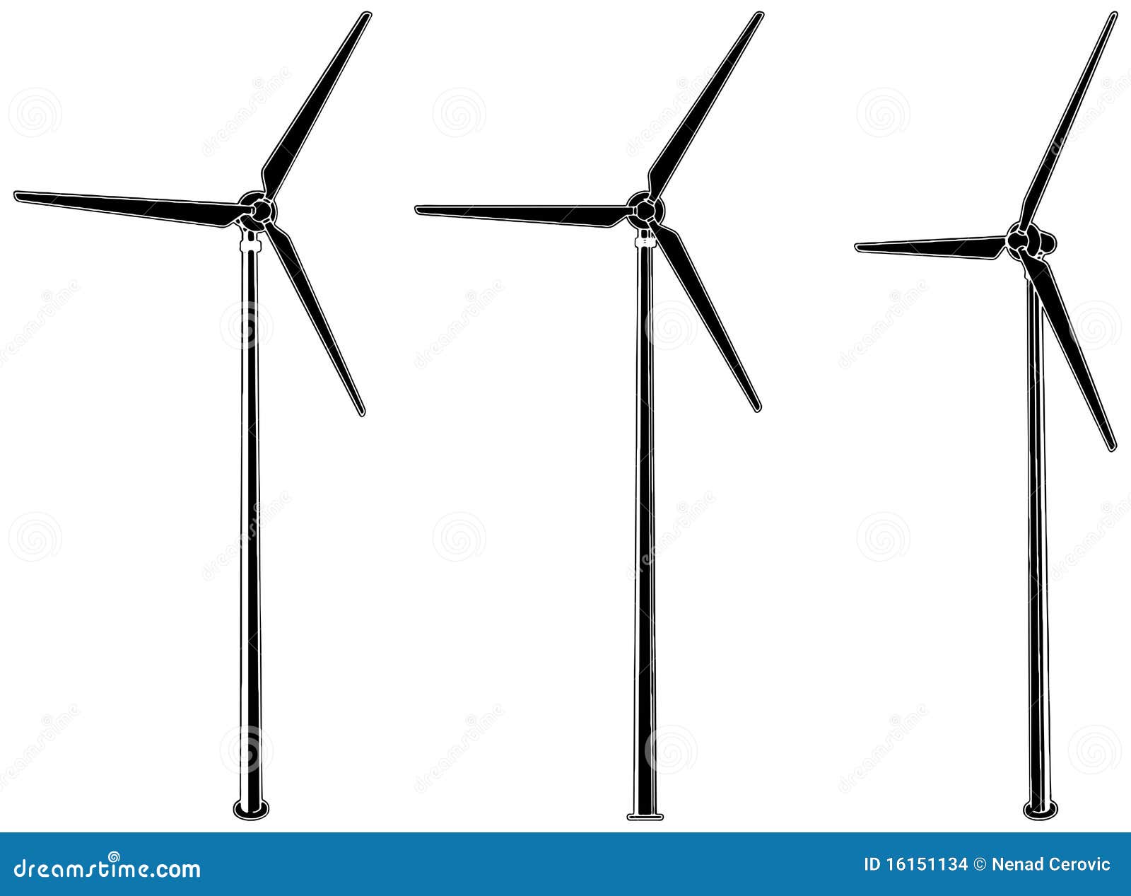 Wind Turbine Vector 01 Stock Images - Image: 16151134