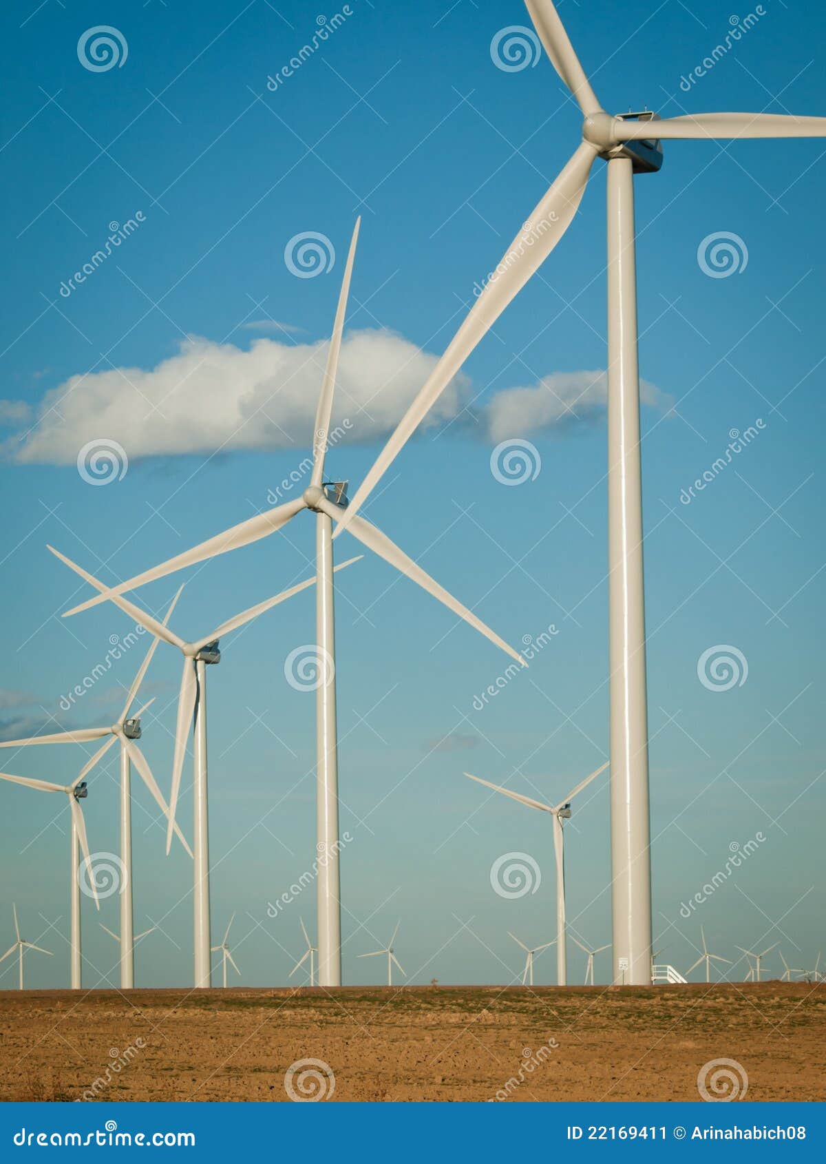 Wind turbines farm stock image. Image of industry, safe 22169411