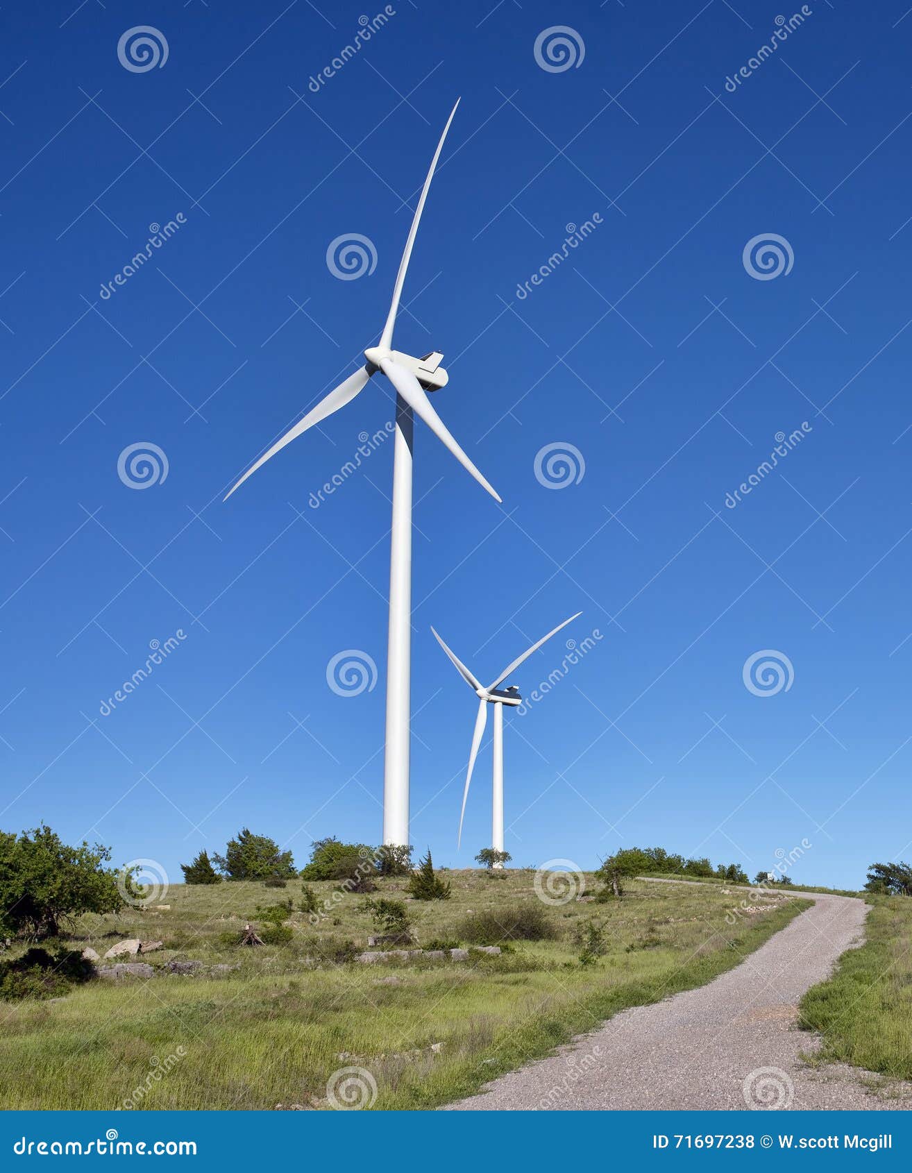 Wind Turbines in Oklahoma. stock photo. Image of electricity 71697238