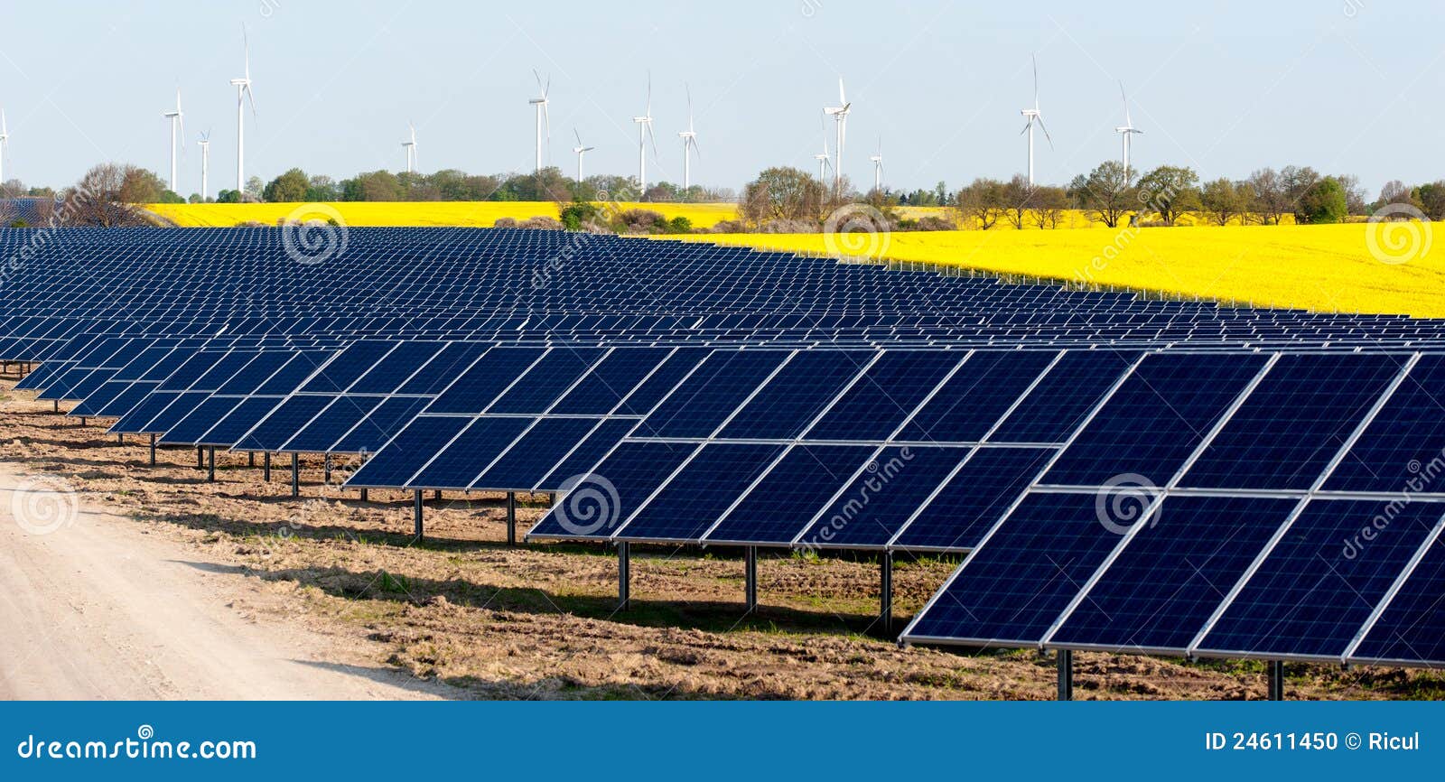 wind turbines and photovoltaic plant