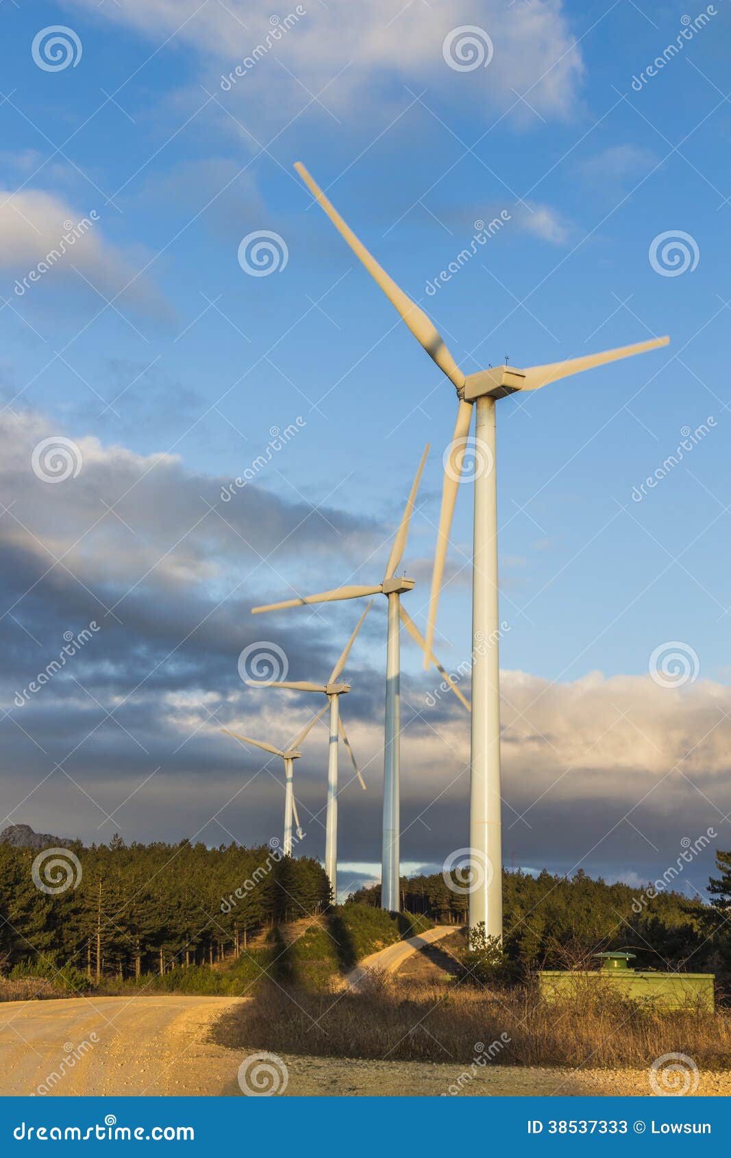 wind turbines at sunrise 4