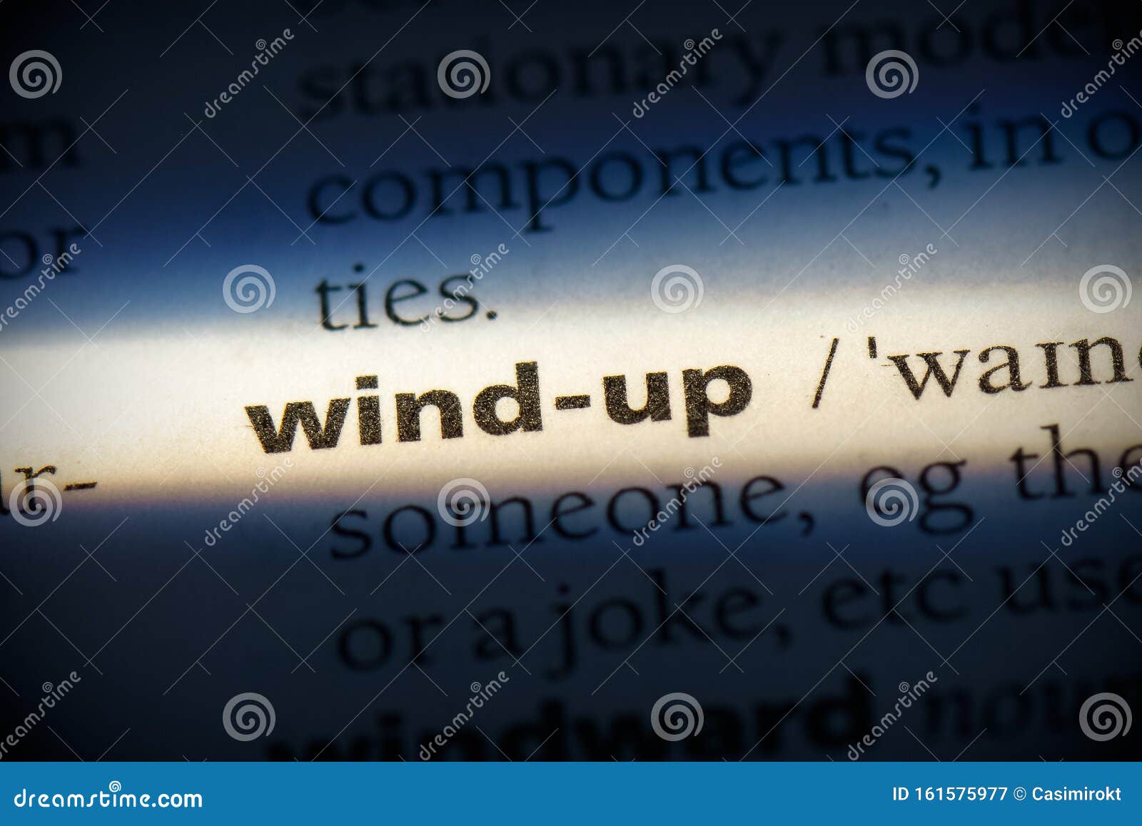 Windup stock image. Image of paper, definition, concept 161575977