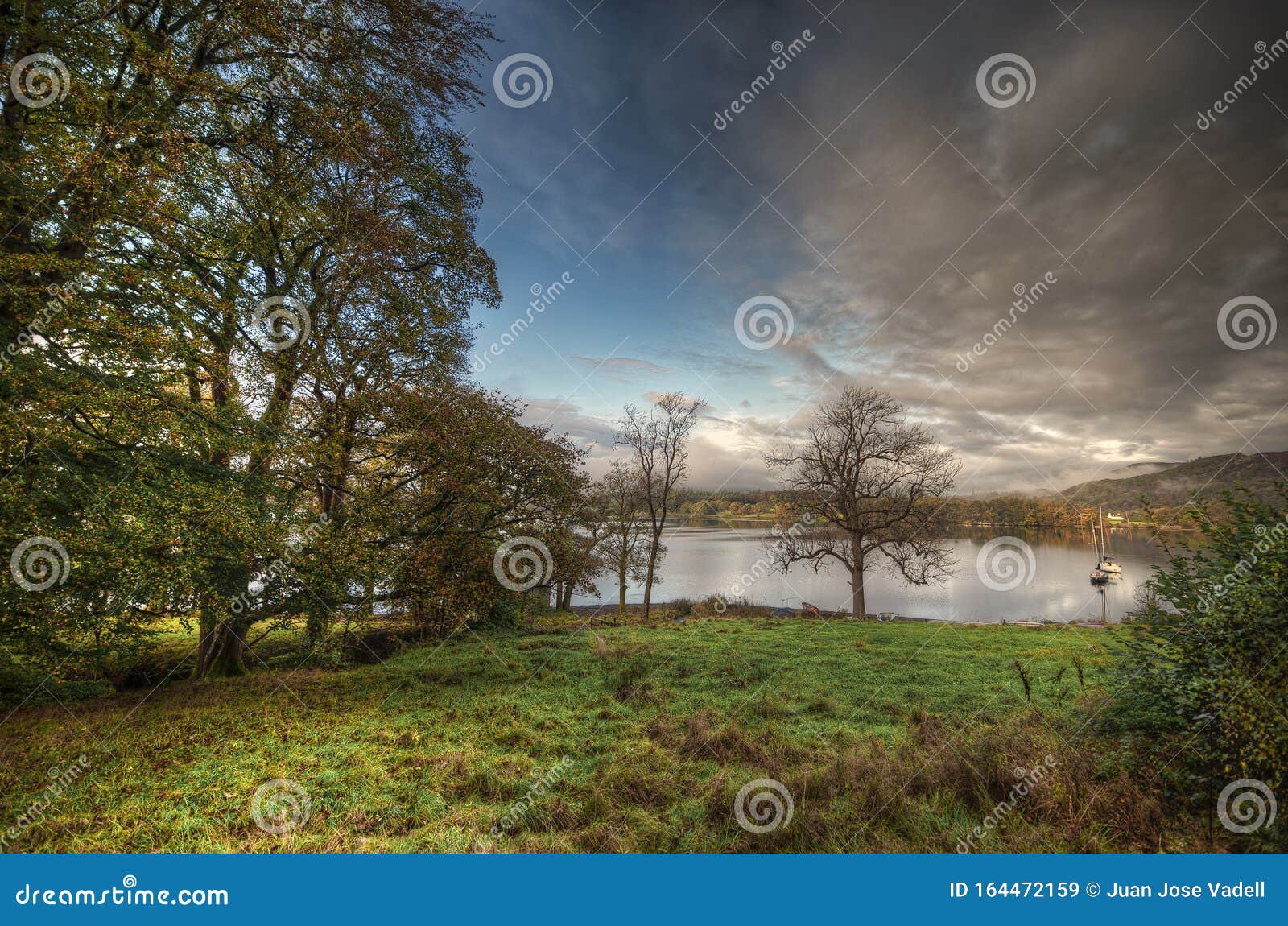 Windermere is the Largest Natural Lake in England Stock Image Image