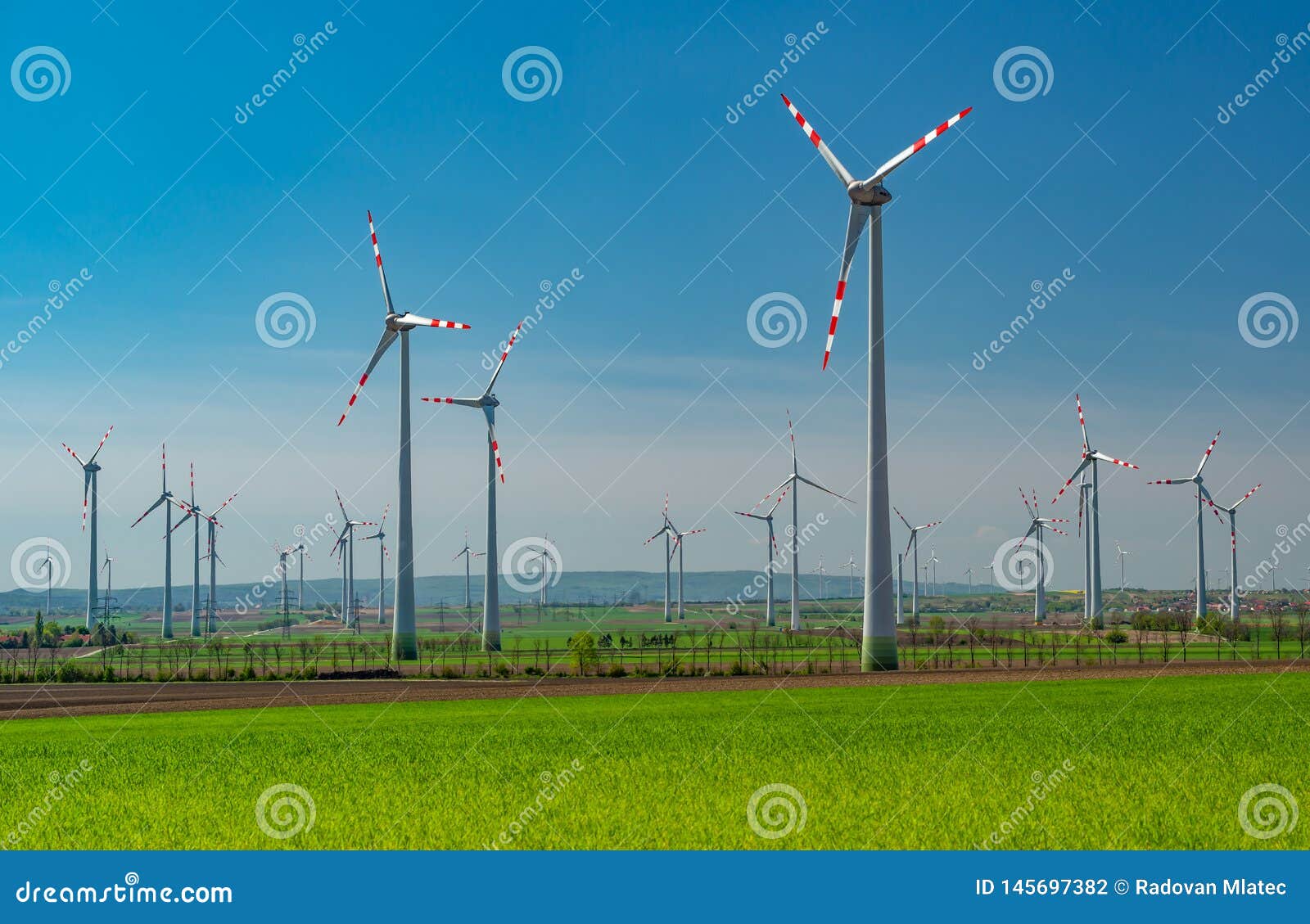 Windfarm in Austria stock photo. Image of windfarm, alternative 145697382