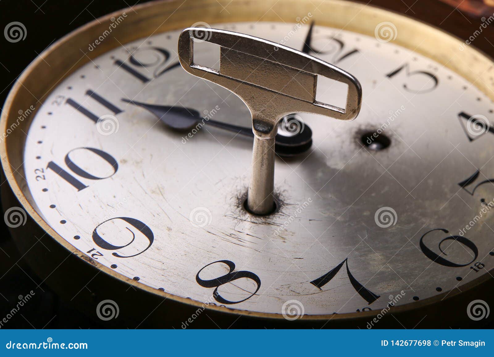 Winding Key is Inserted into the Watch Face. Stock Photo Image of clock, winding 142677698