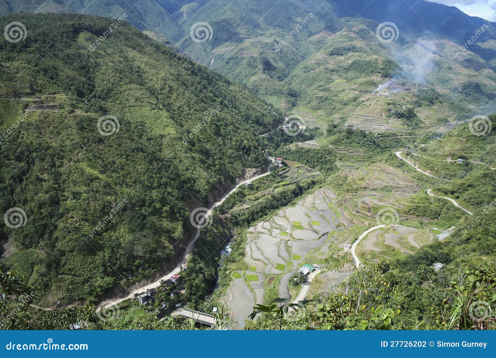 winding mountain road banaue luzon philippines