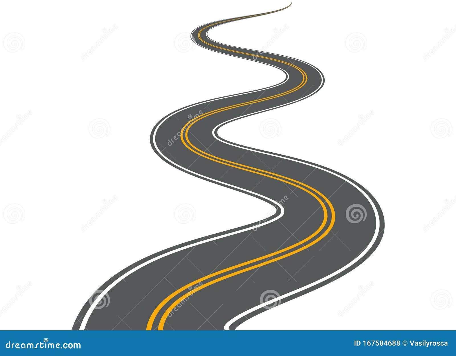 Winding Road Vector Highway Path Long Stock Vector (Royalty Free)  1384281443 | Shutterstock