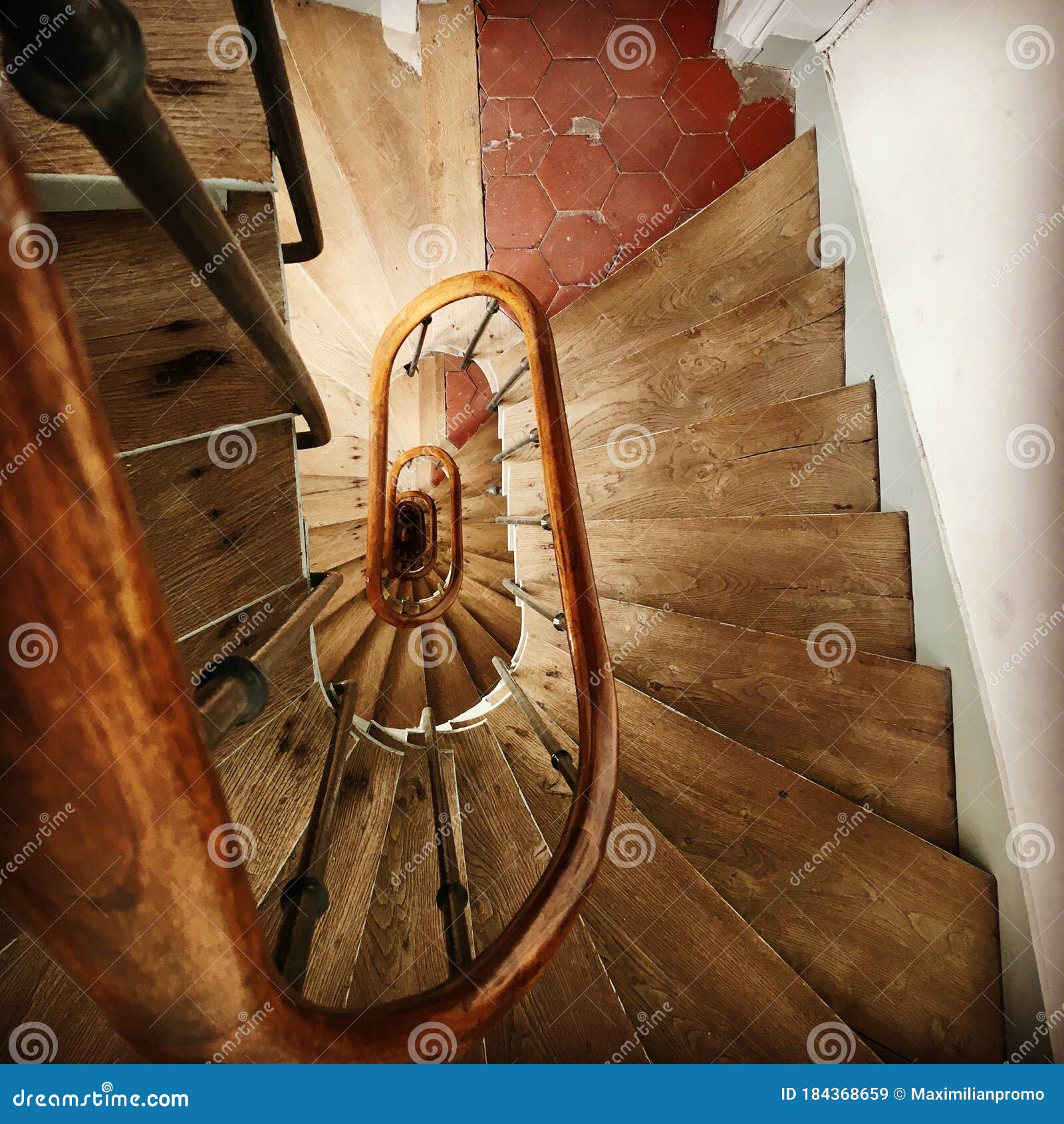 Generic Steep Spiral Staircase Stairs Inside A Typical ...