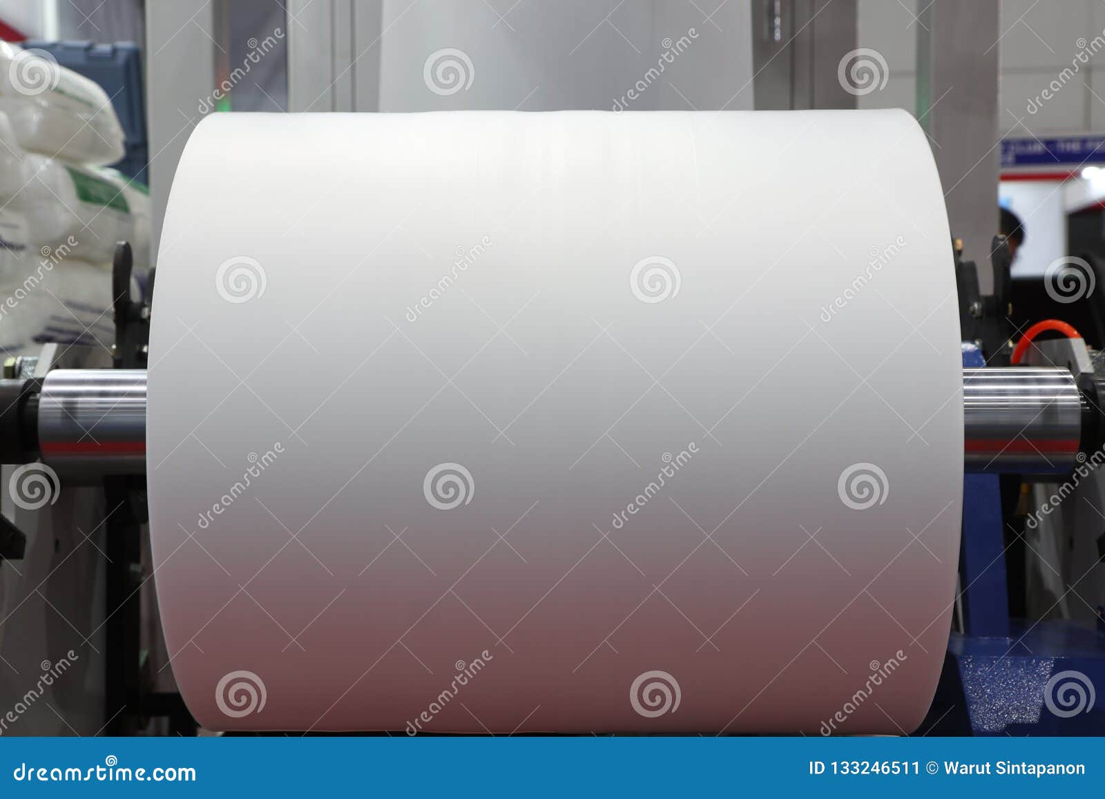 Winding Unit of Extrusion Plastic Film Blowing Machine Stock Image Image of roller, film