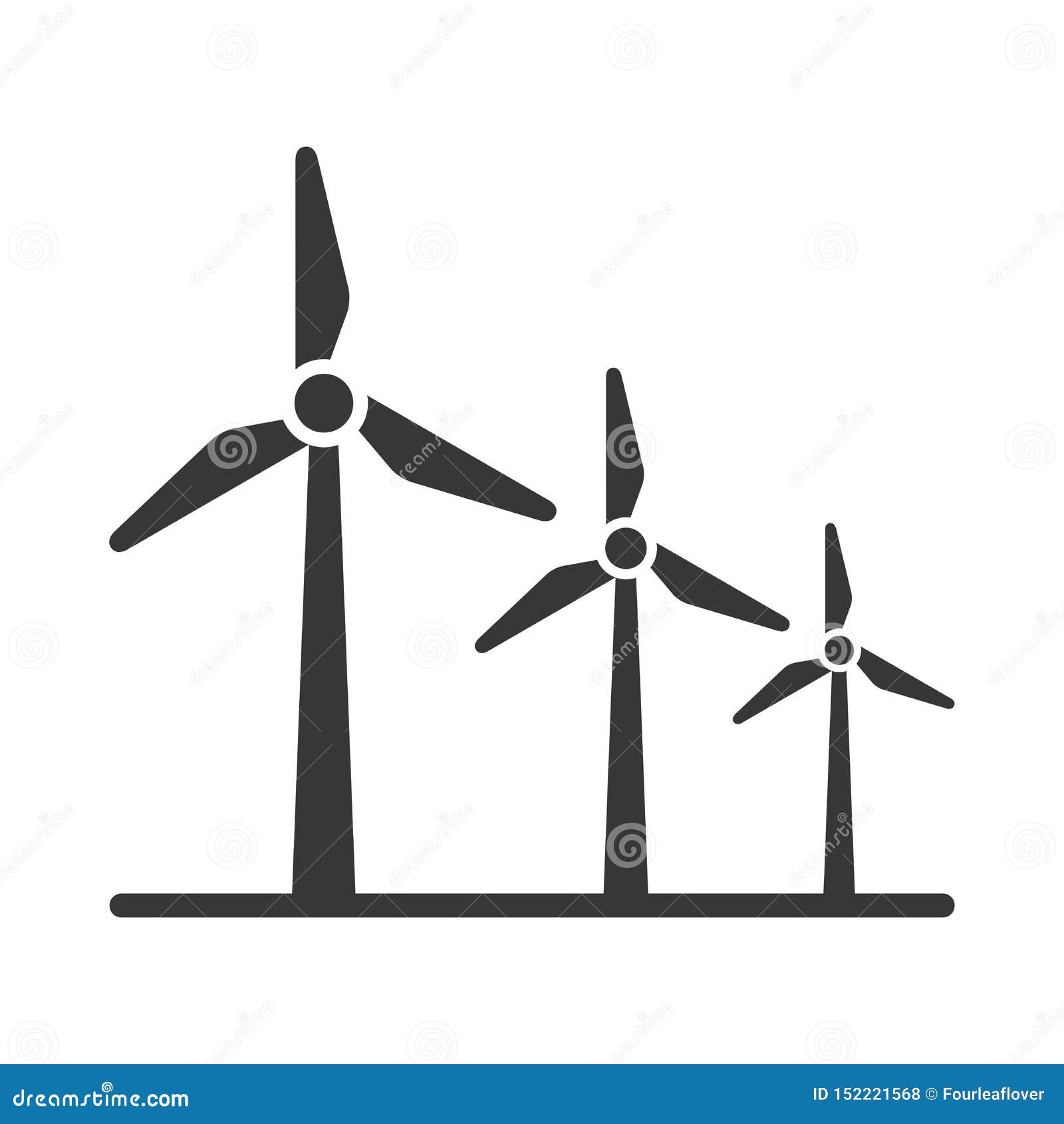 Premium Vector  Eco energy wind turbine icon design black and white