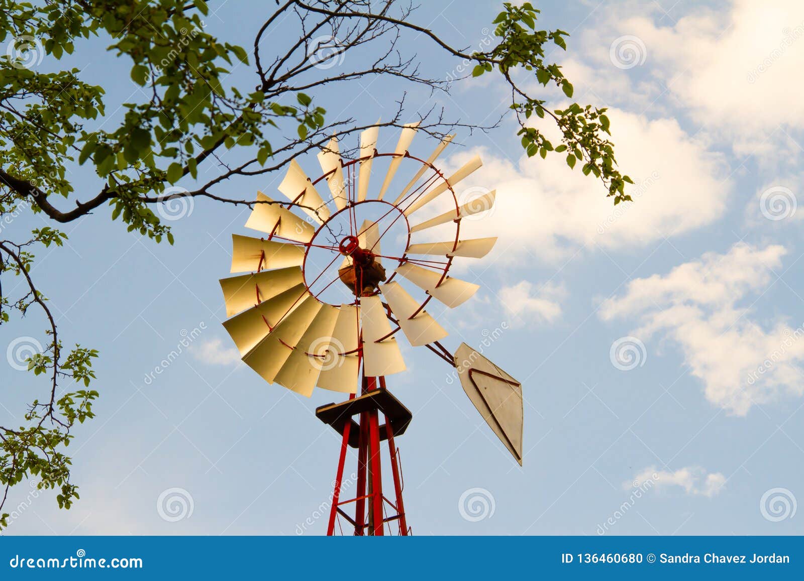 windmill in a blue sky