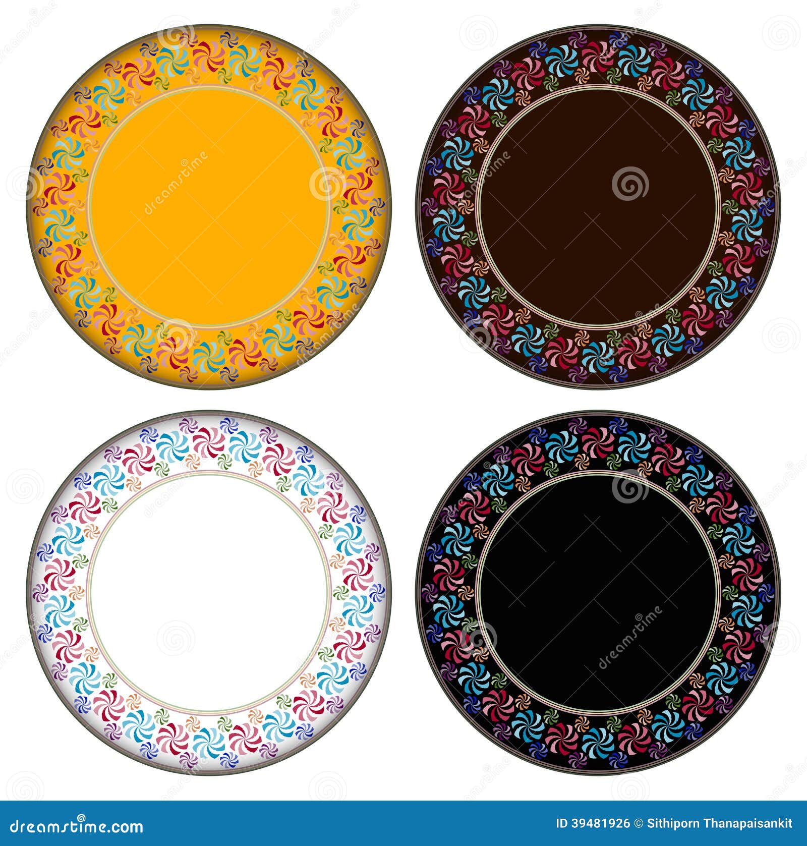 Download Windmill Colorful Circle Frame Stock Vector - Illustration ...