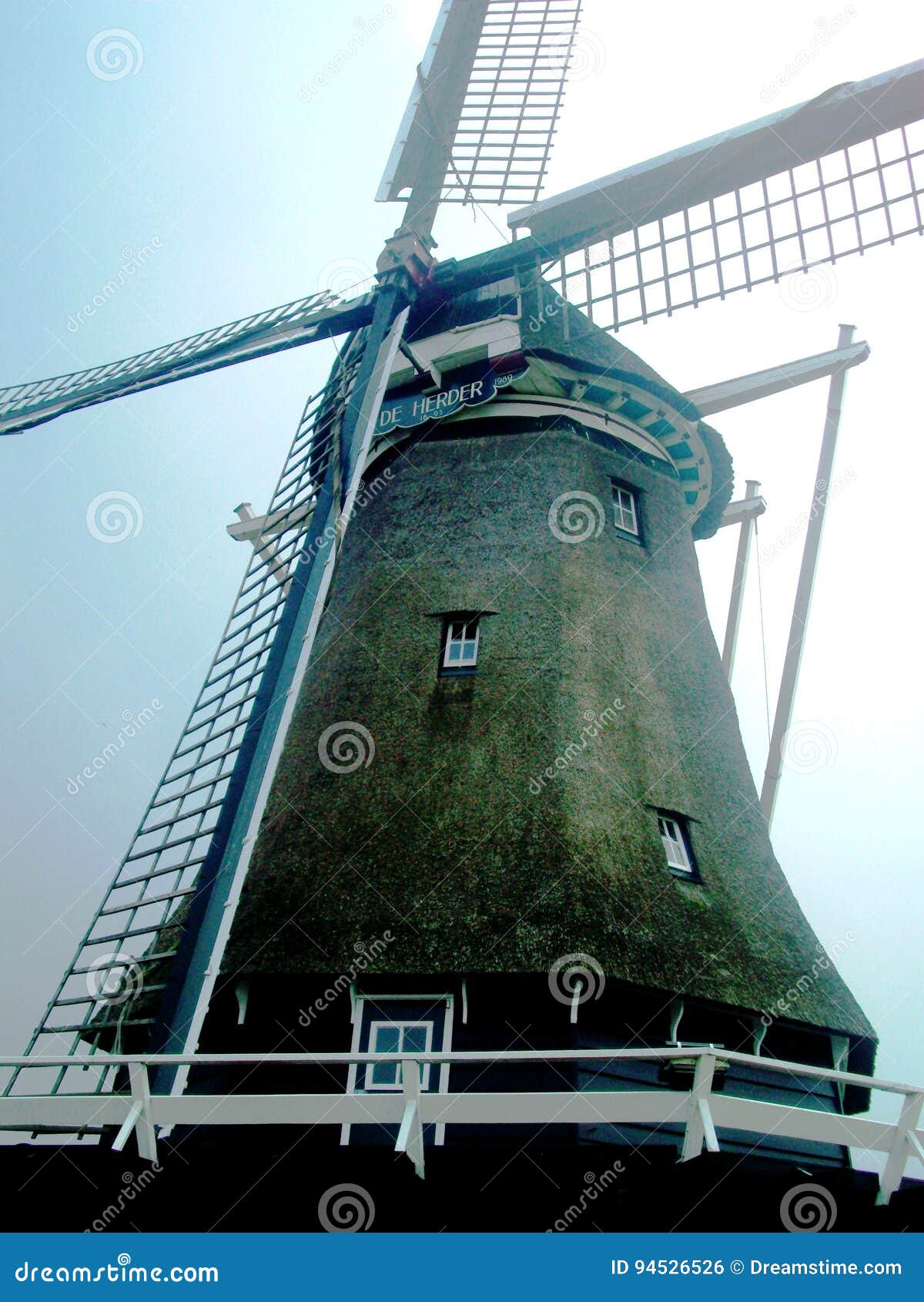 Windmill De Herder In Medemblik Holland The Netherlands Editorial Photo Image Of Artistic 
