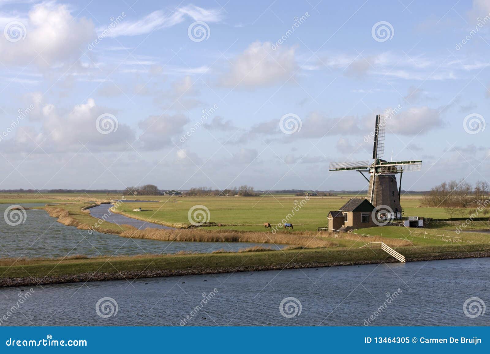 windmill on dutch island texel