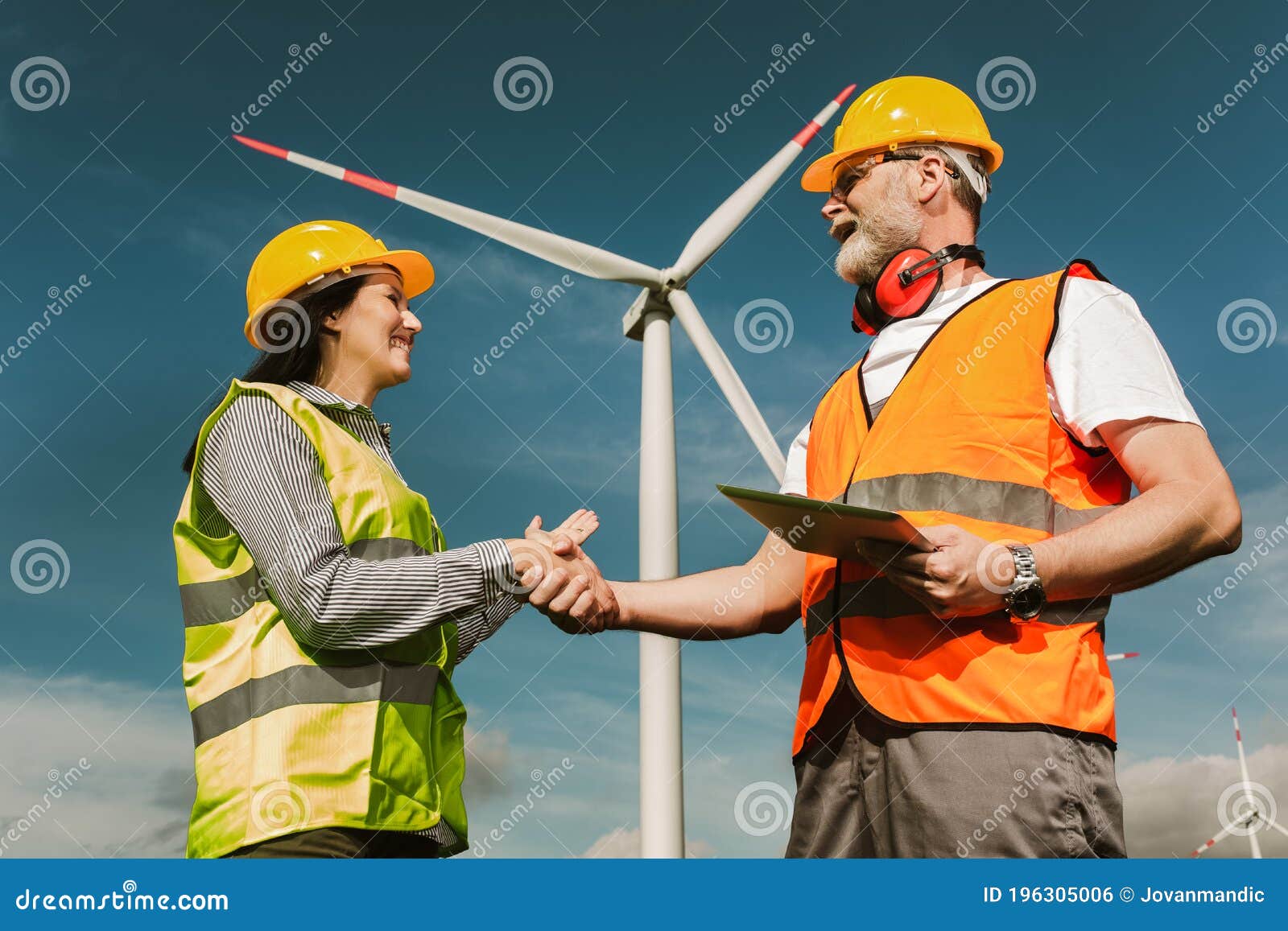 Windmill Engineers Inspection and Progress Check Wind Turbine Stock
