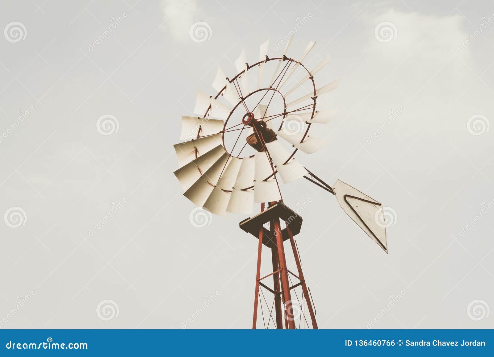 windmill in a faded tones