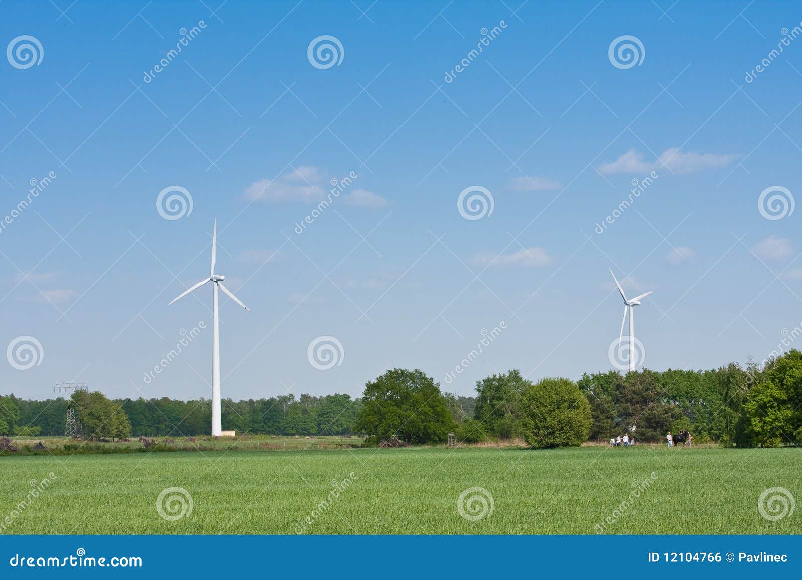 Windmill farm stock photo. Image of field, generation 12104766
