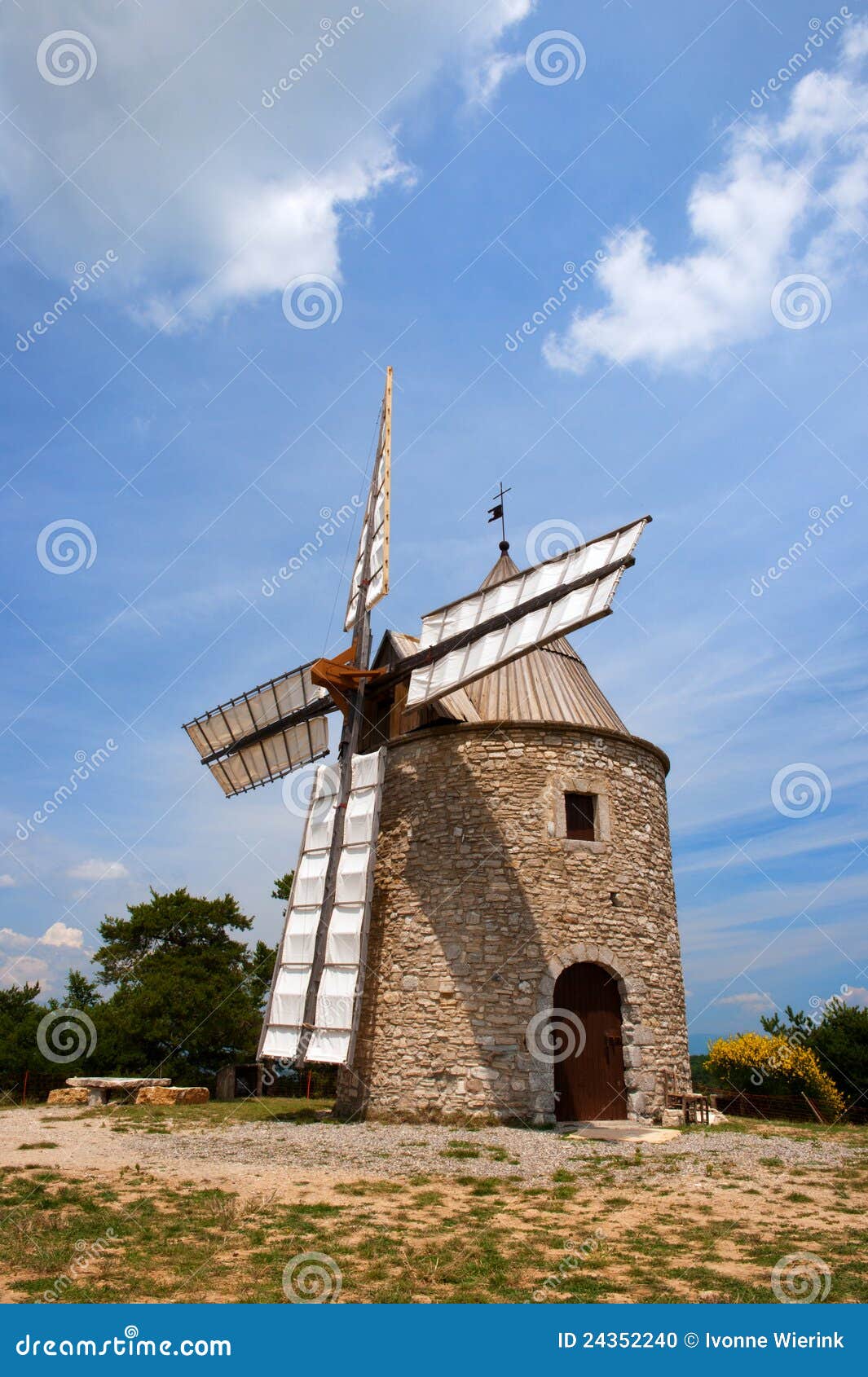 Windmill in France stock photo. Image of provence, french 24352240