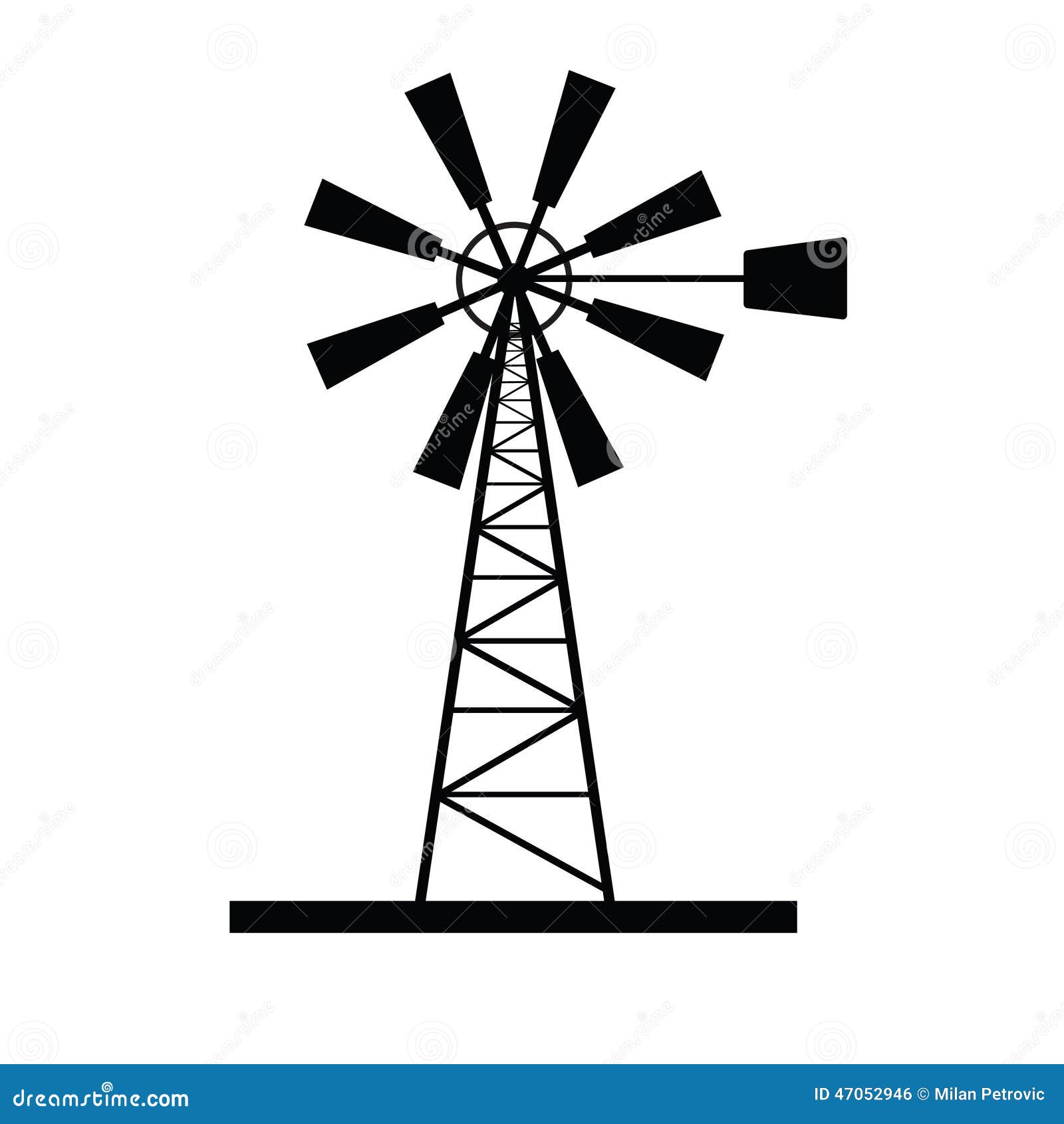 Windmill Icon Vector Stock Vector - Image: 47052946