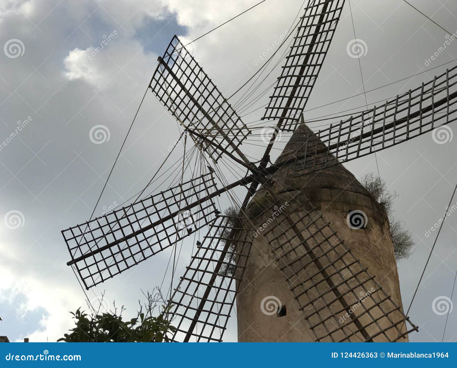 the windmill at industria street. mallorca