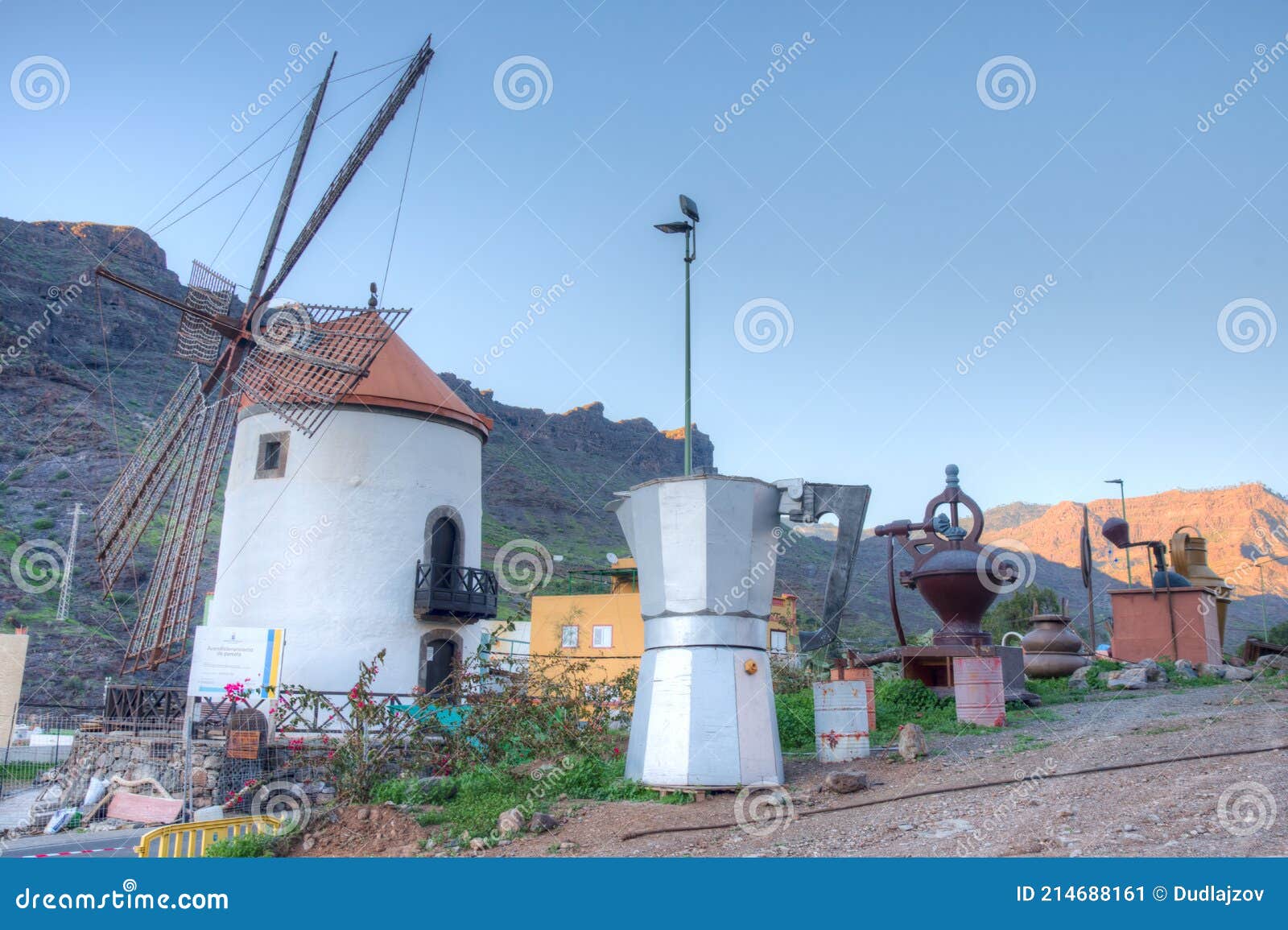 windmill at mogan, gran canaria, canary islands, spain